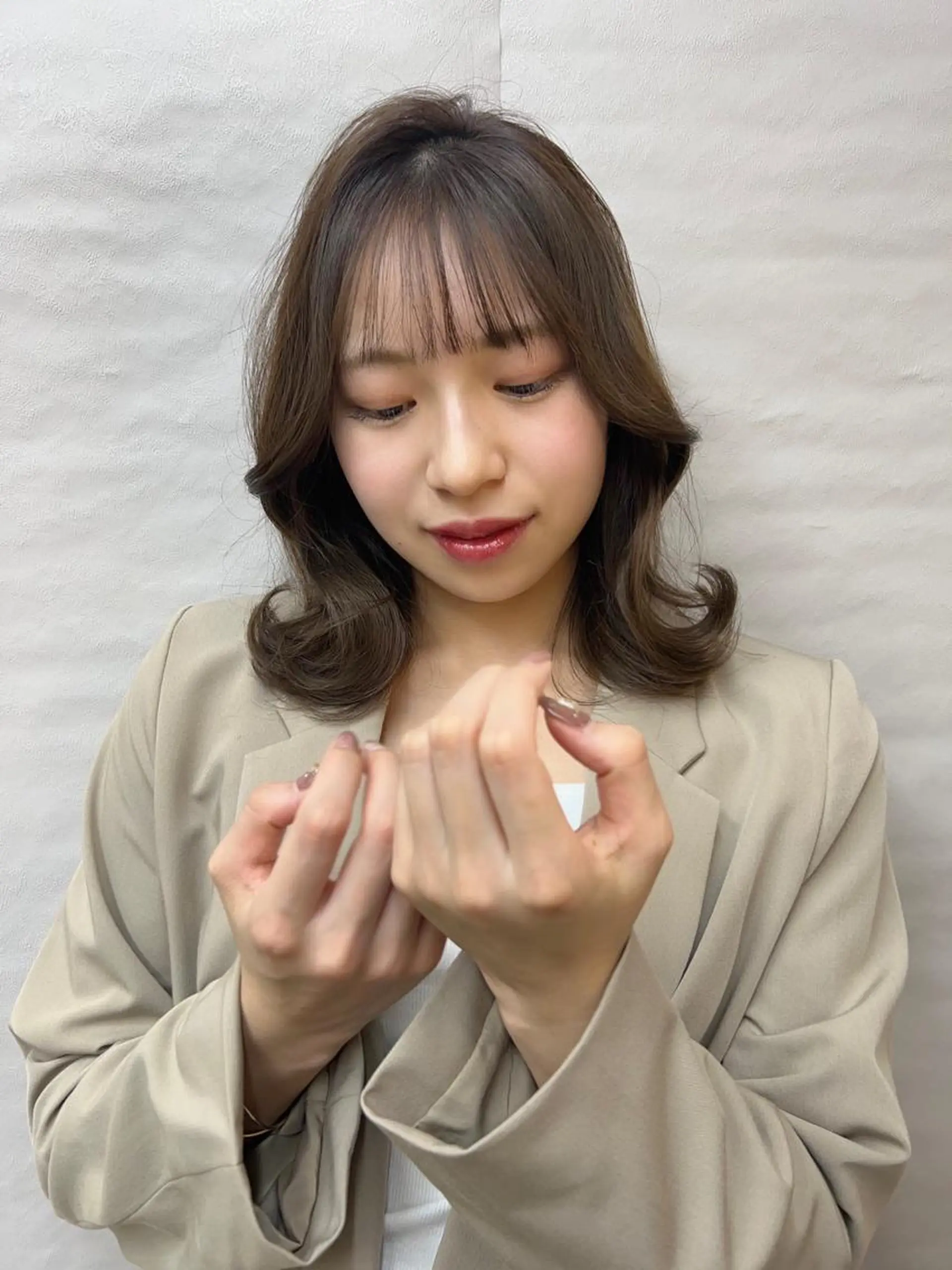 セミロング 韓国風ヘア カット 縮毛矯正 トリートメント KANA/ボブ/ インナーカラー/艶髪のヘアスタイル