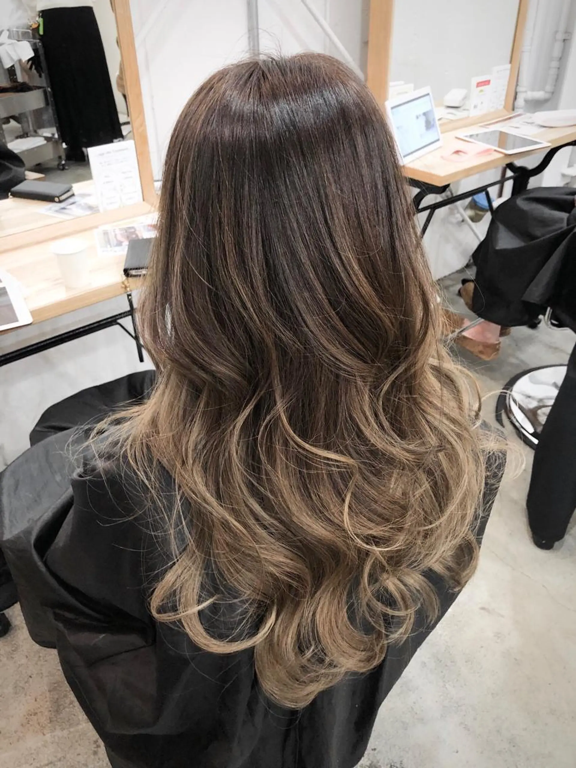 セミロング カラー パーマ ヘアアレンジ グラデーションカラー share  by  wealstarのヘアスタイル