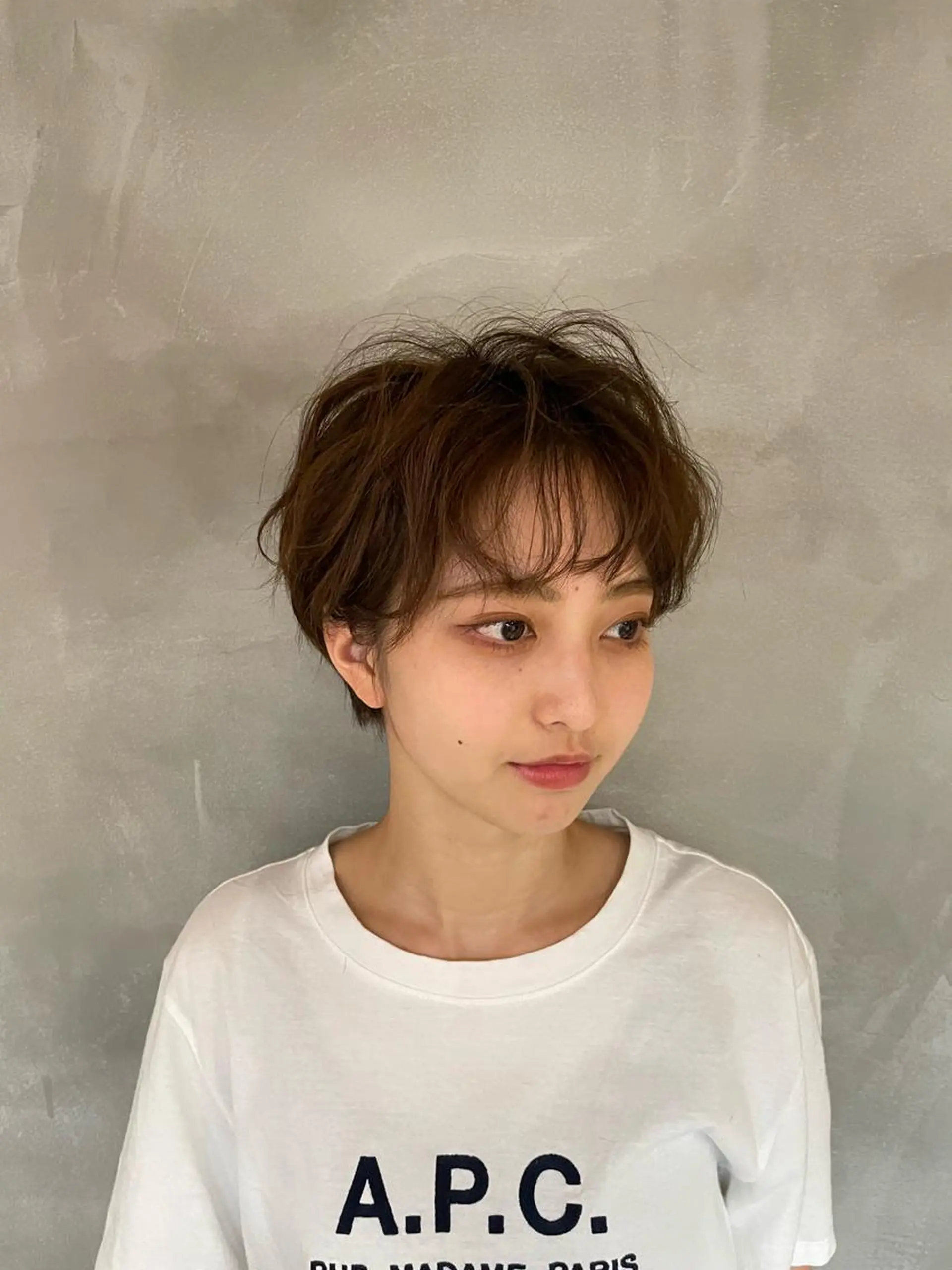 ショート カラー ベージュカラー カット ヘッドスパ お悩み解決カット& パーマ。お任せ下さいのヘアスタイル