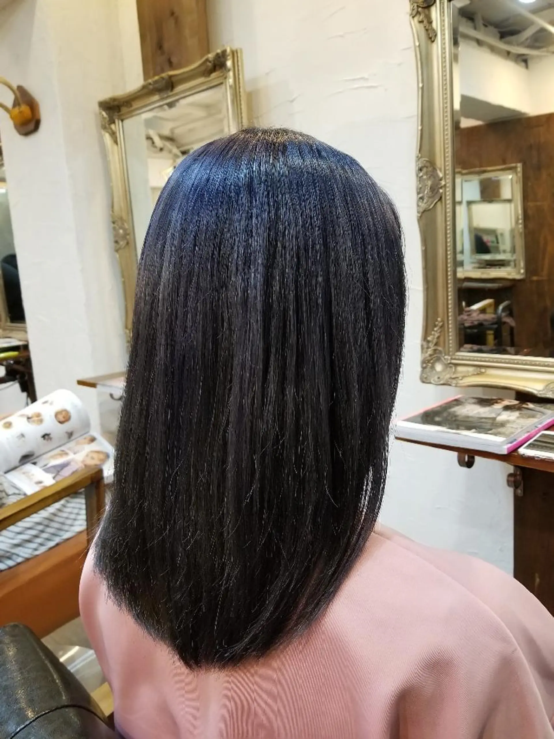 ミディアム カラー ヘアカラー トリートメント bathair 持田侑祐のヘアスタイル