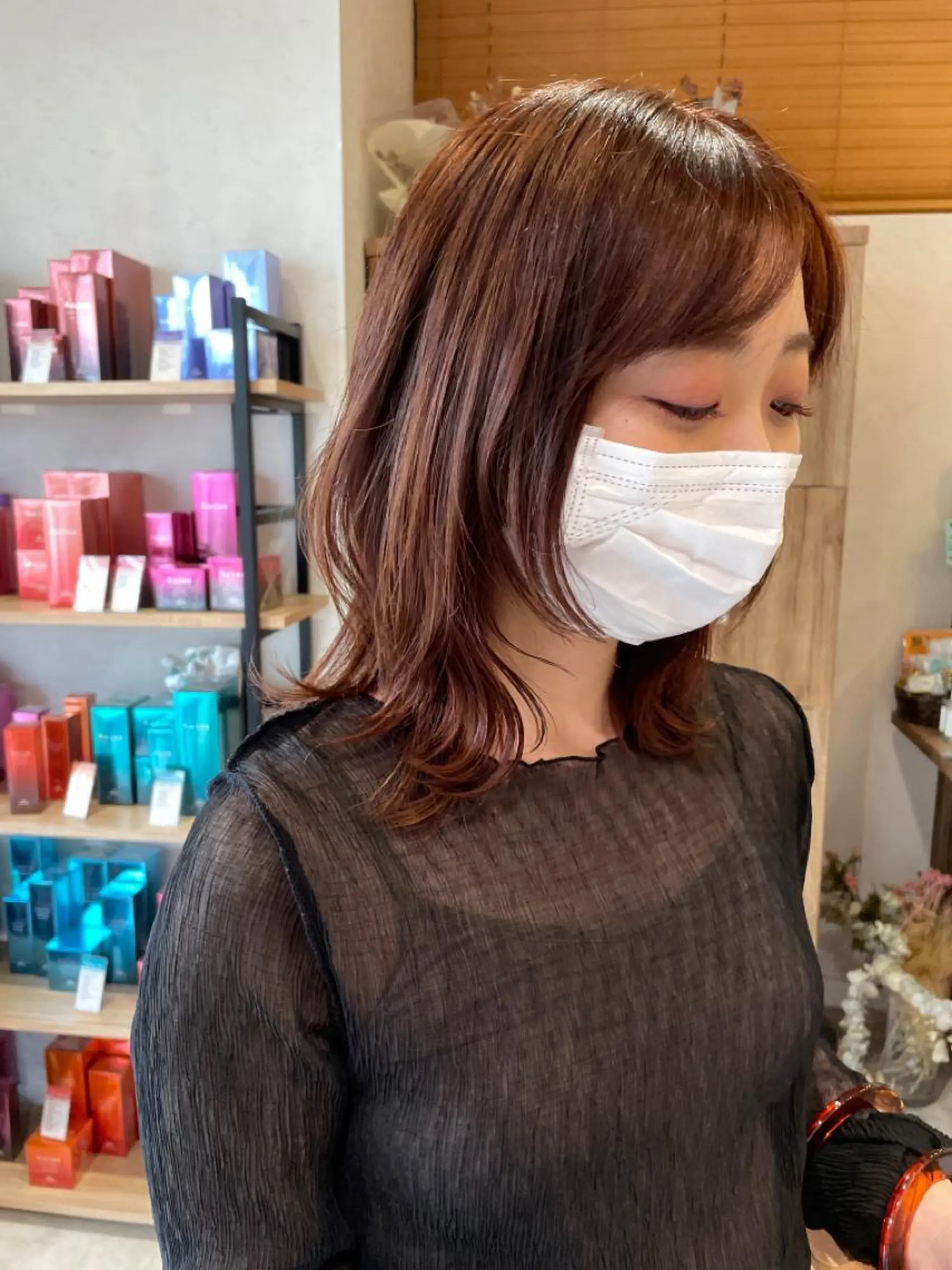 ミディアム カラー カット ヘアカラー 似合わせ レイヤー須川のヘアスタイル