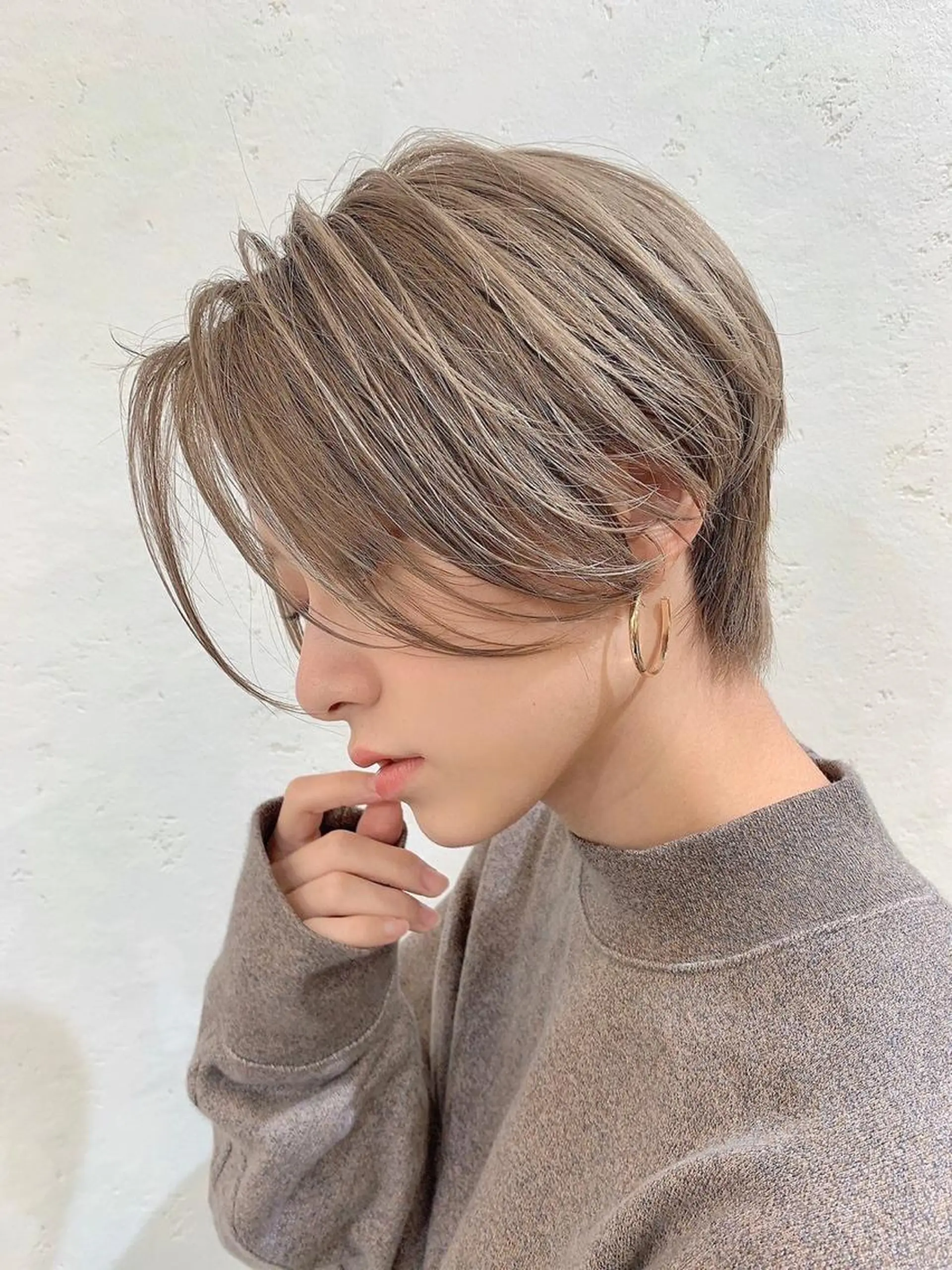 ショート カラー パーマ 仙台Ｉ韓国レイヤー Ｉ髪質改善Ｉ伊藤拓海のヘアスタイル