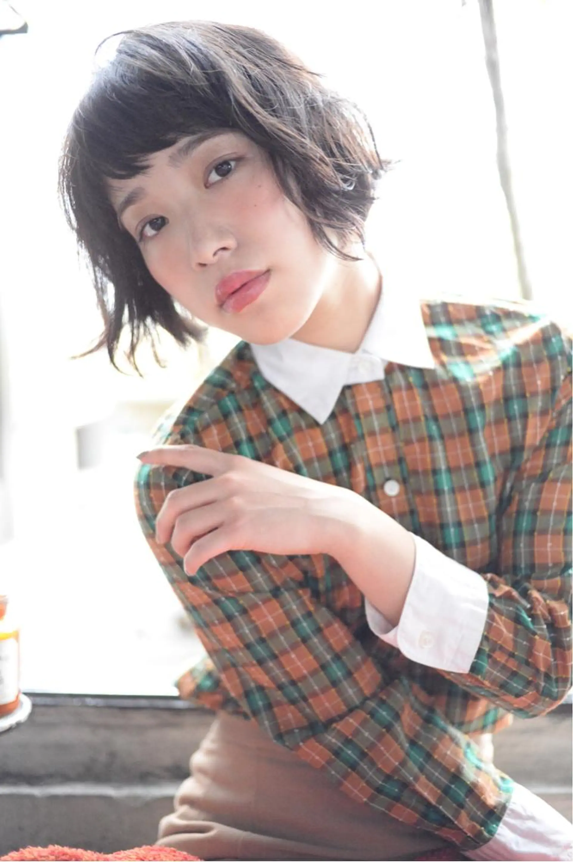 ショート ミディアム カラー パーマ メンズハイトーン メンズバレイヤージュのヘアスタイル