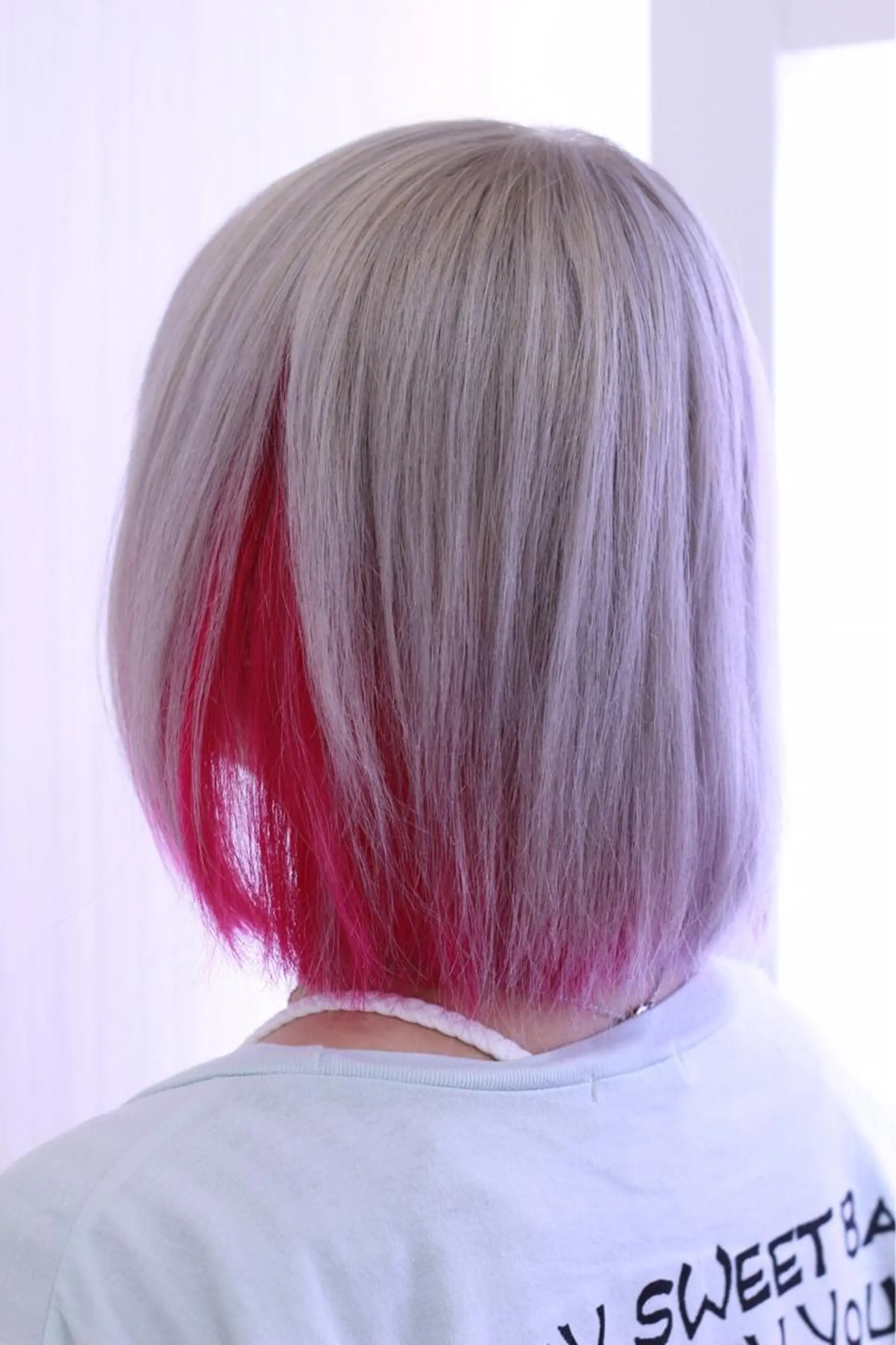 ショート カラー れん/ハイトーン /エクステ/韓国風のヘアスタイル