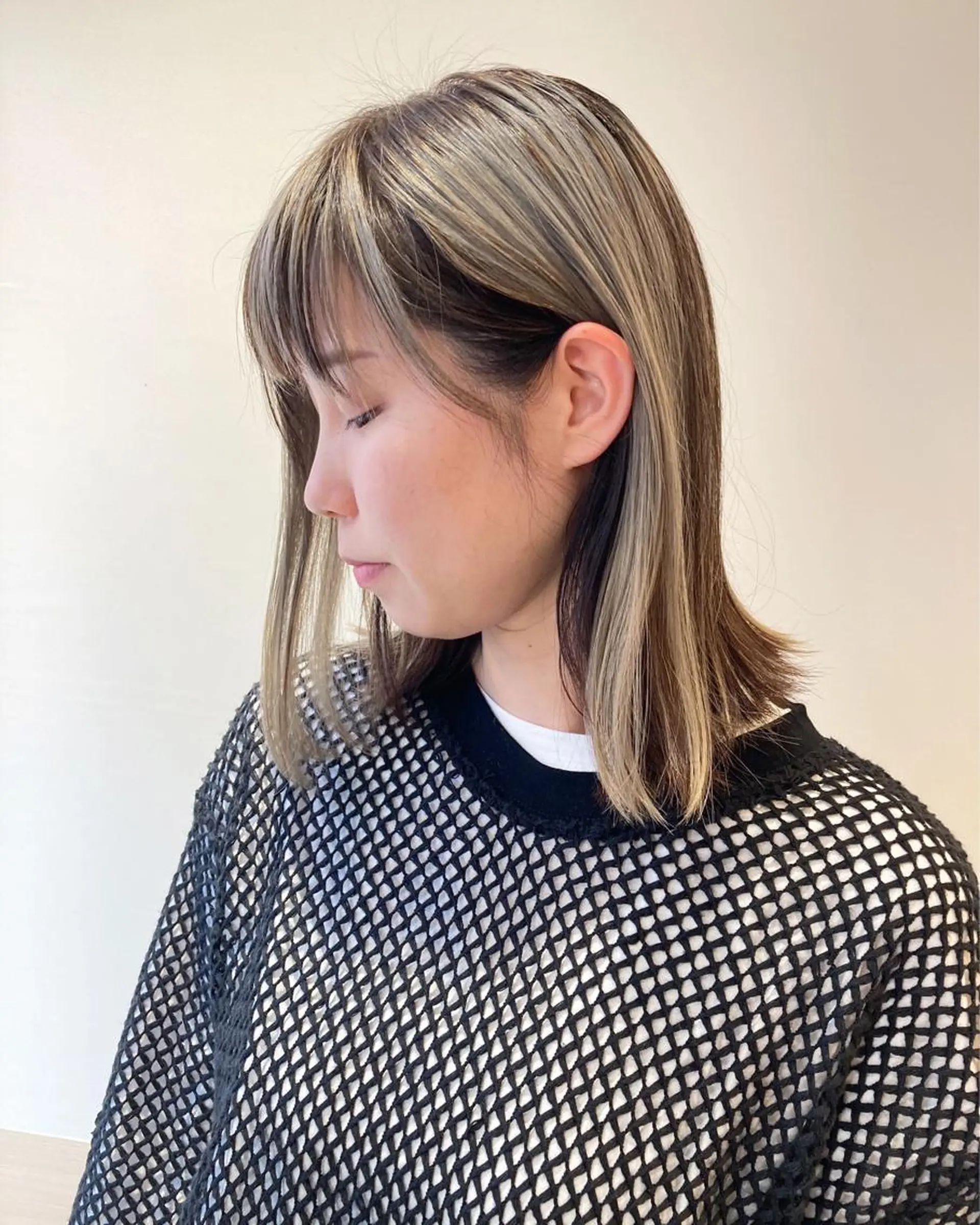 ミディアム カラー 大阪ヴィーガンサロン KANAKOのヘアスタイル