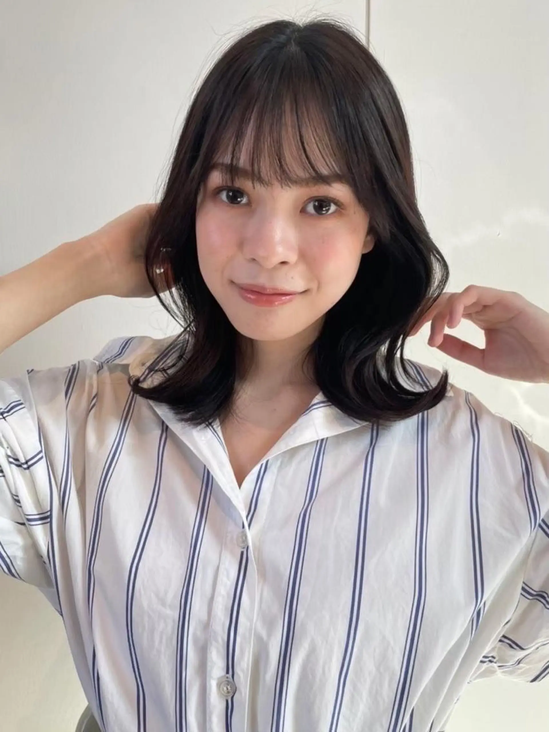 セミロング 韓国ヘア🕊村上 ののこ🕊のヘアスタイル