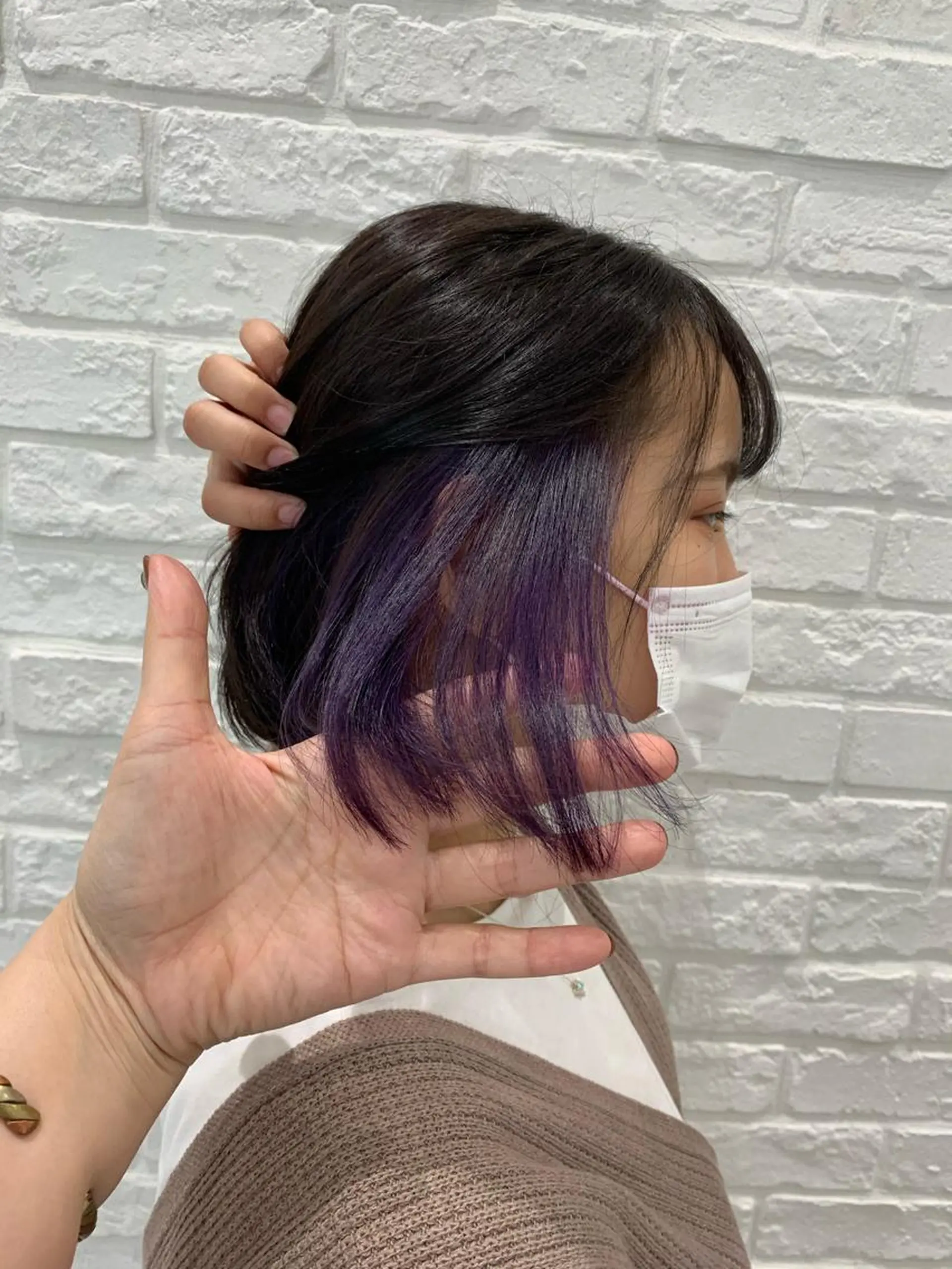 ミディアム カラー インナーカラー パープルカラー stylist N0Nのヘアスタイル