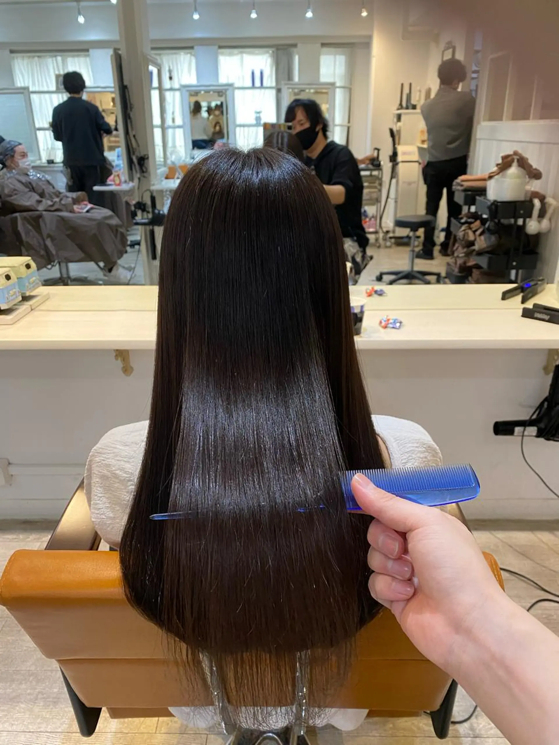 セミロング カラー 🌈艶髪人気№１🌈 newi池袋店⭐江口のヘアスタイル