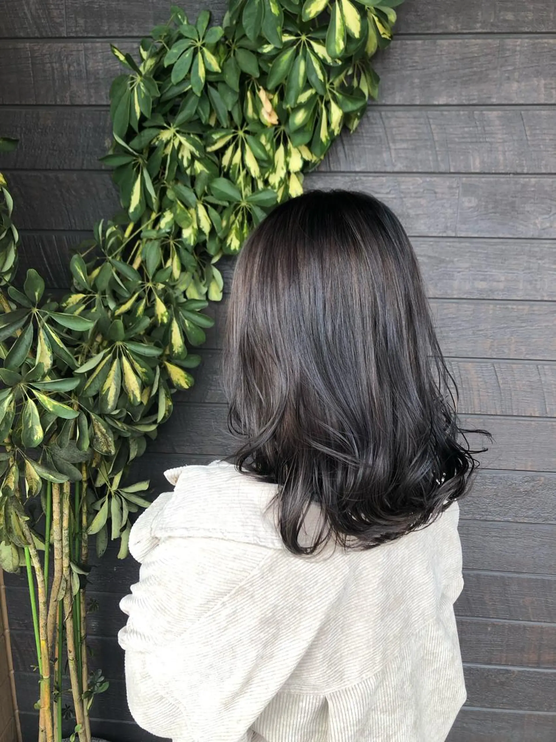 ミディアム 太白区/白髪ぼかし ハイライト/千葉達人のヘアスタイル