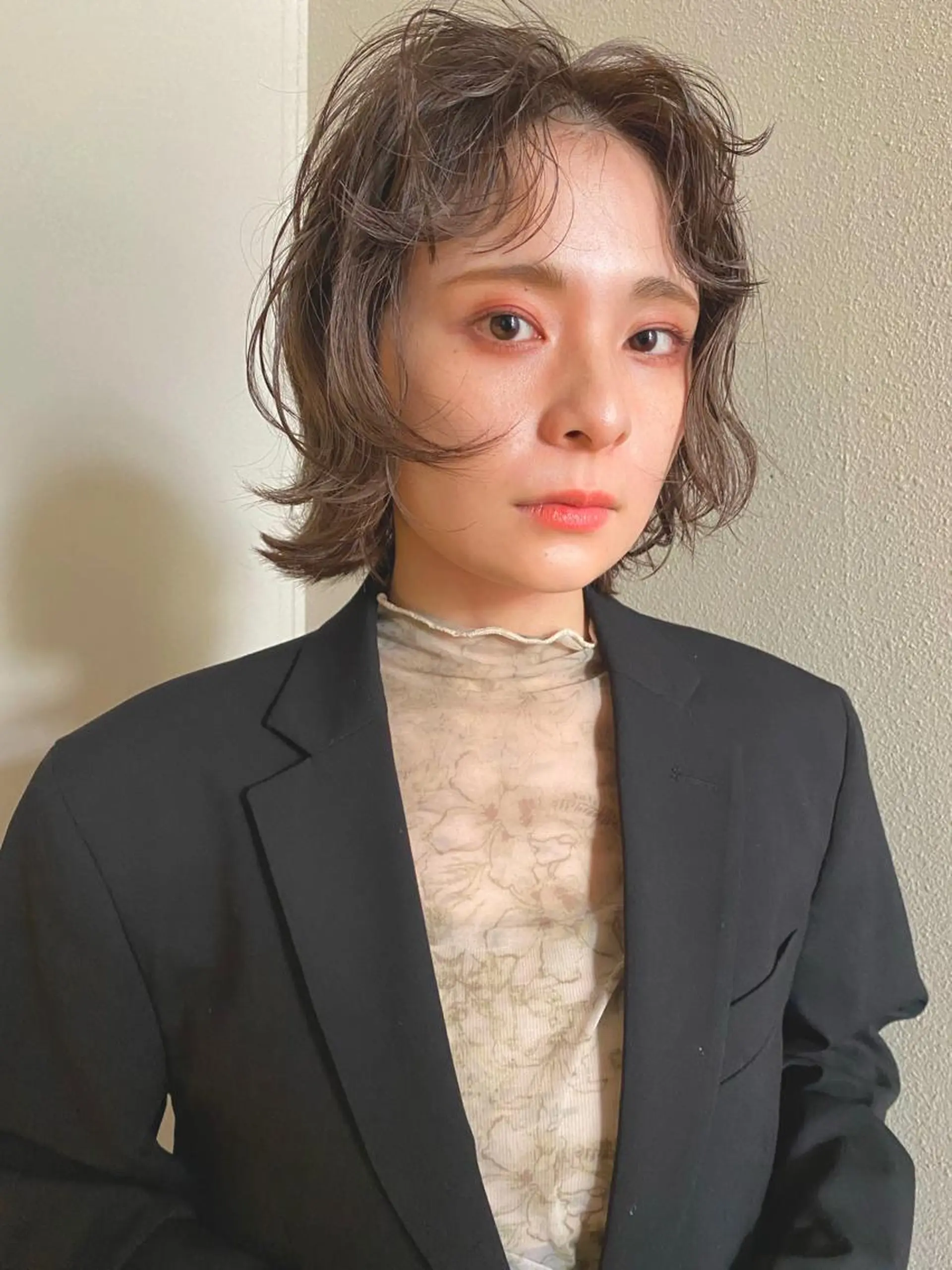 ショート カラー ブラウンカラー カット ヘアカラー 森貴裕/ベージュ/ パーマ/オリーブのヘアスタイル