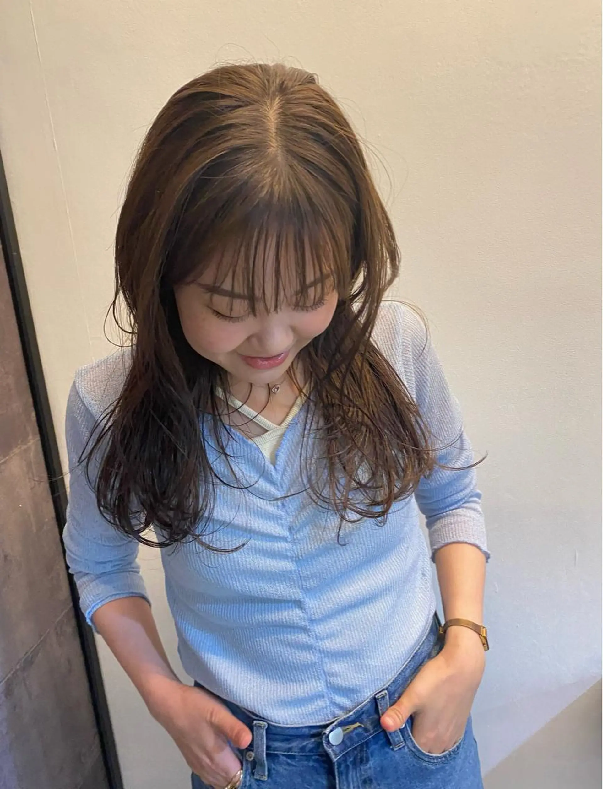 セミロング カラー パーマ ヘアアレンジ ネイル マツエク・マツパ アイブロウ 透明感カラー 眉カラー 広島/ボブ/レイヤー 🌿‬wakabaのヘアスタイル