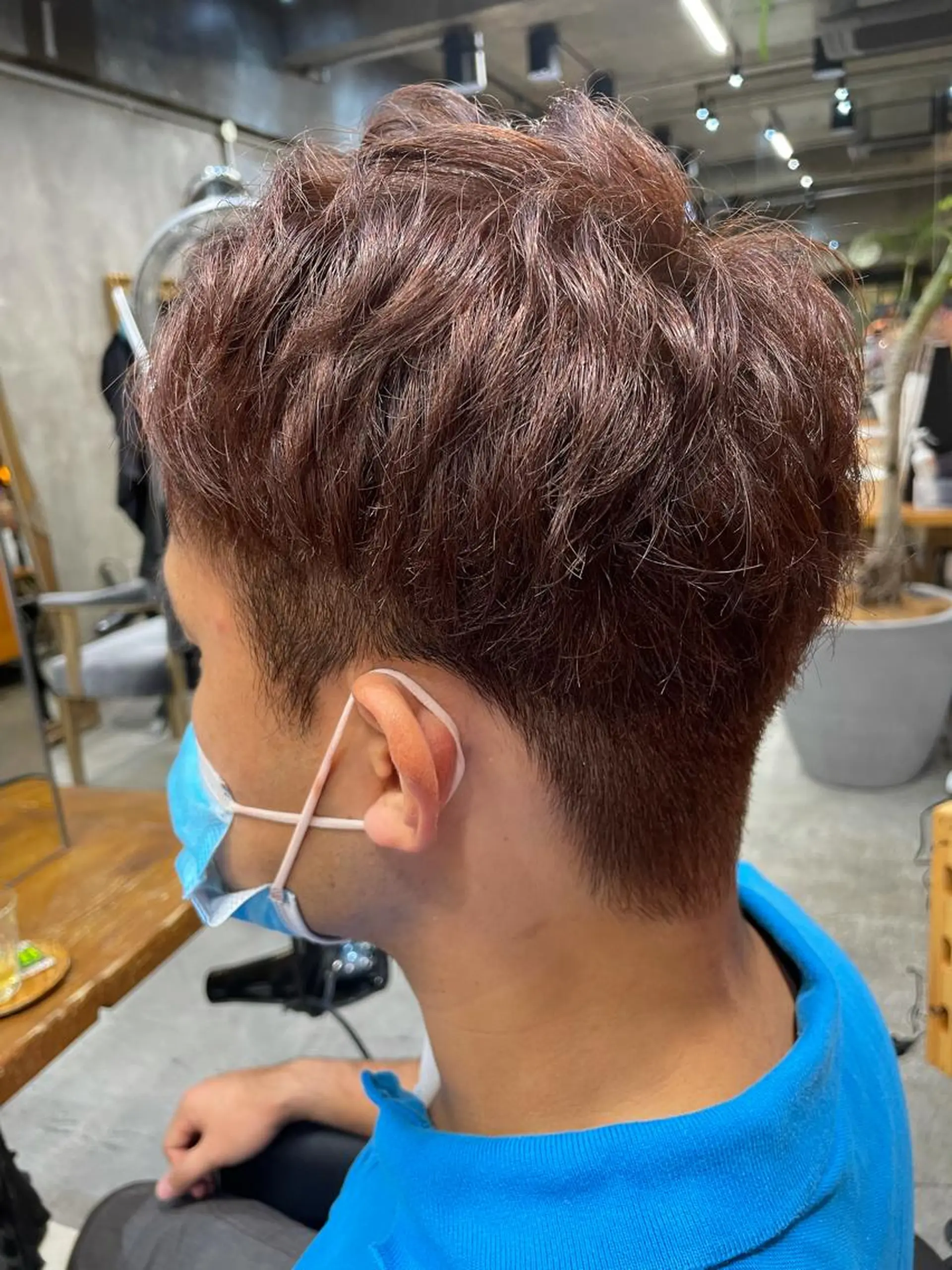 メンズ マッシュ 刈り上げ カット 縮毛矯正 トリートメント 髪質改善カラー&TR 縮毛矯正/弱酸性矯正のヘアスタイル