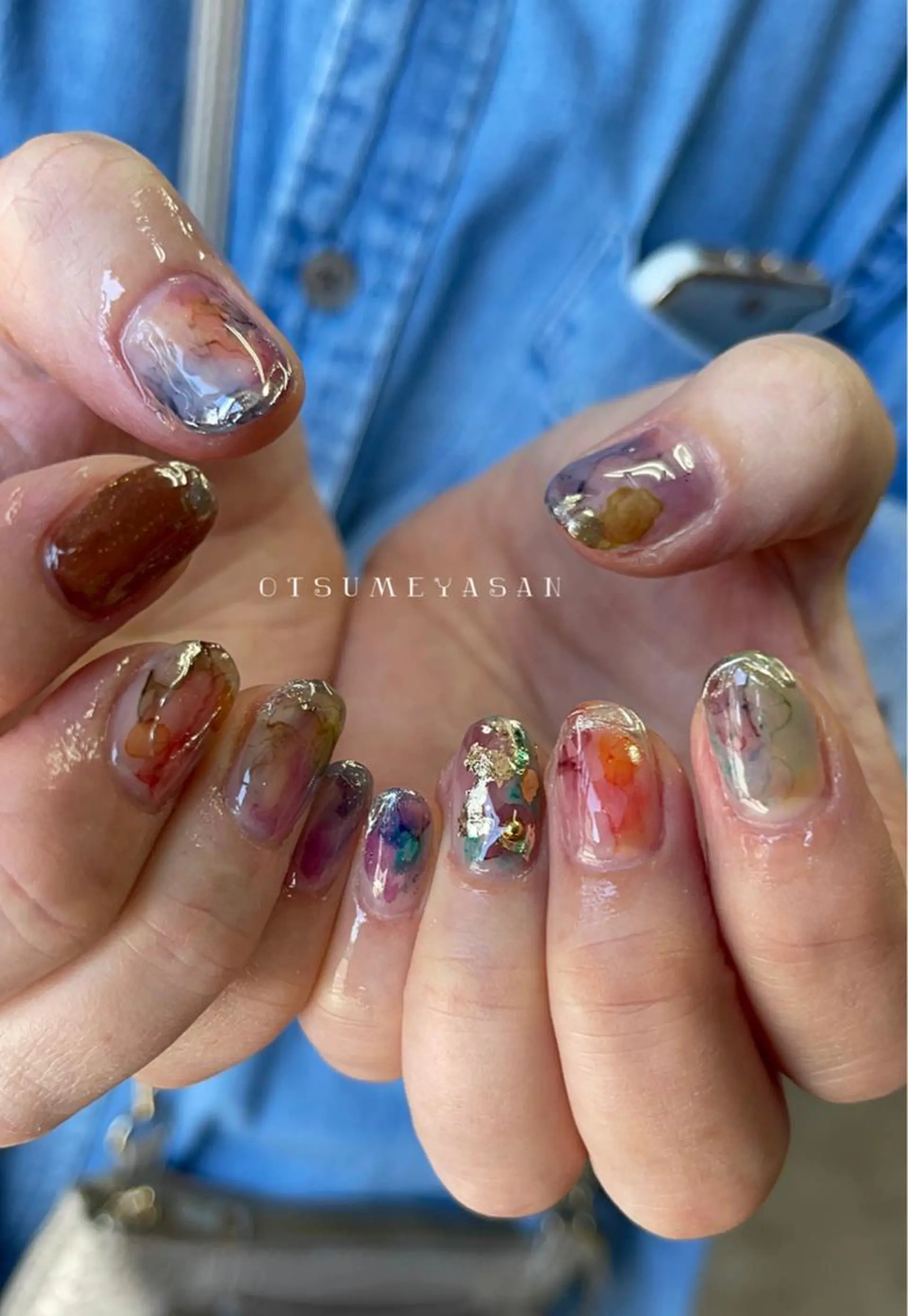 ネイル ジェルネイル 韓国ネイル マグネットネイル ミラーネイル ニュアンスネイル わたなべ ちかのネイルデザイン