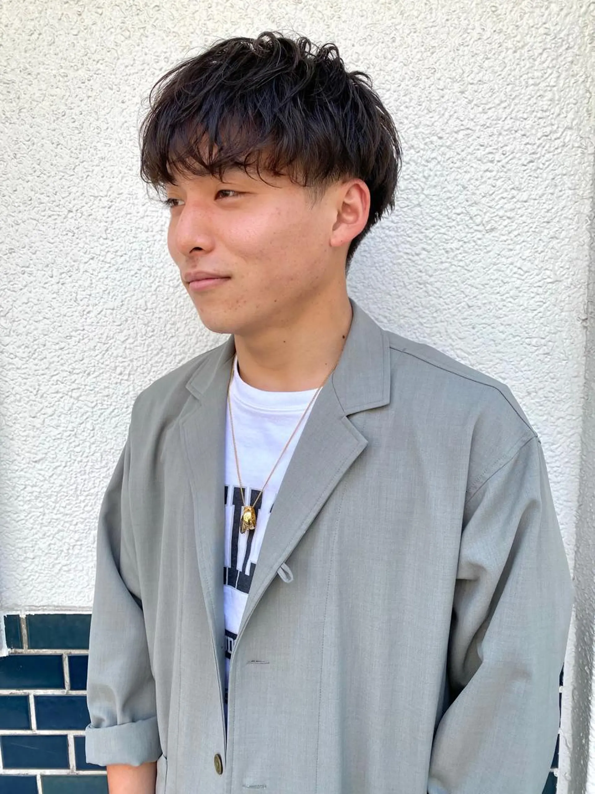 パーマ メンズ パーマ、髪質改善 カズマのヘアスタイル