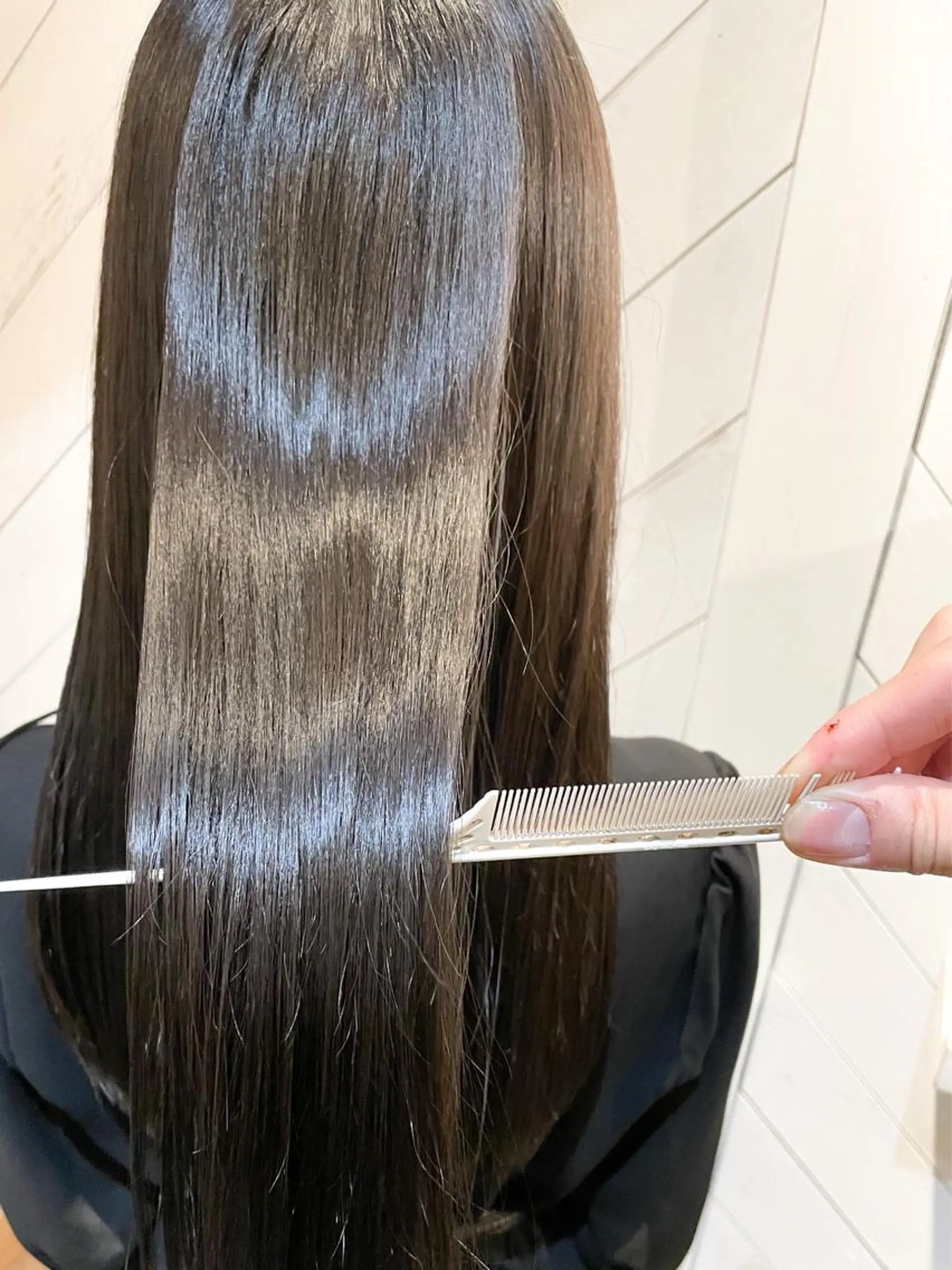 セミロング 髪質改善 トリートメント カット ヘアカラー トリートメント 銀座/美髪矯正カラー 髪質改善特化🍎のヘアスタイル