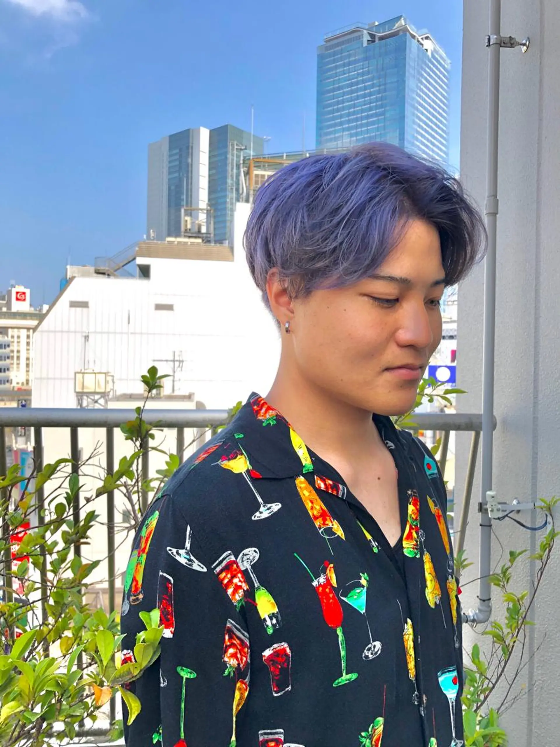ショート カラー ブリーチ ケアブリーチ パープルカラー トリートメント ヘアカラー トリートメント モテ髪×トレンド💕 小顔レイヤー 金井のヘアスタイル