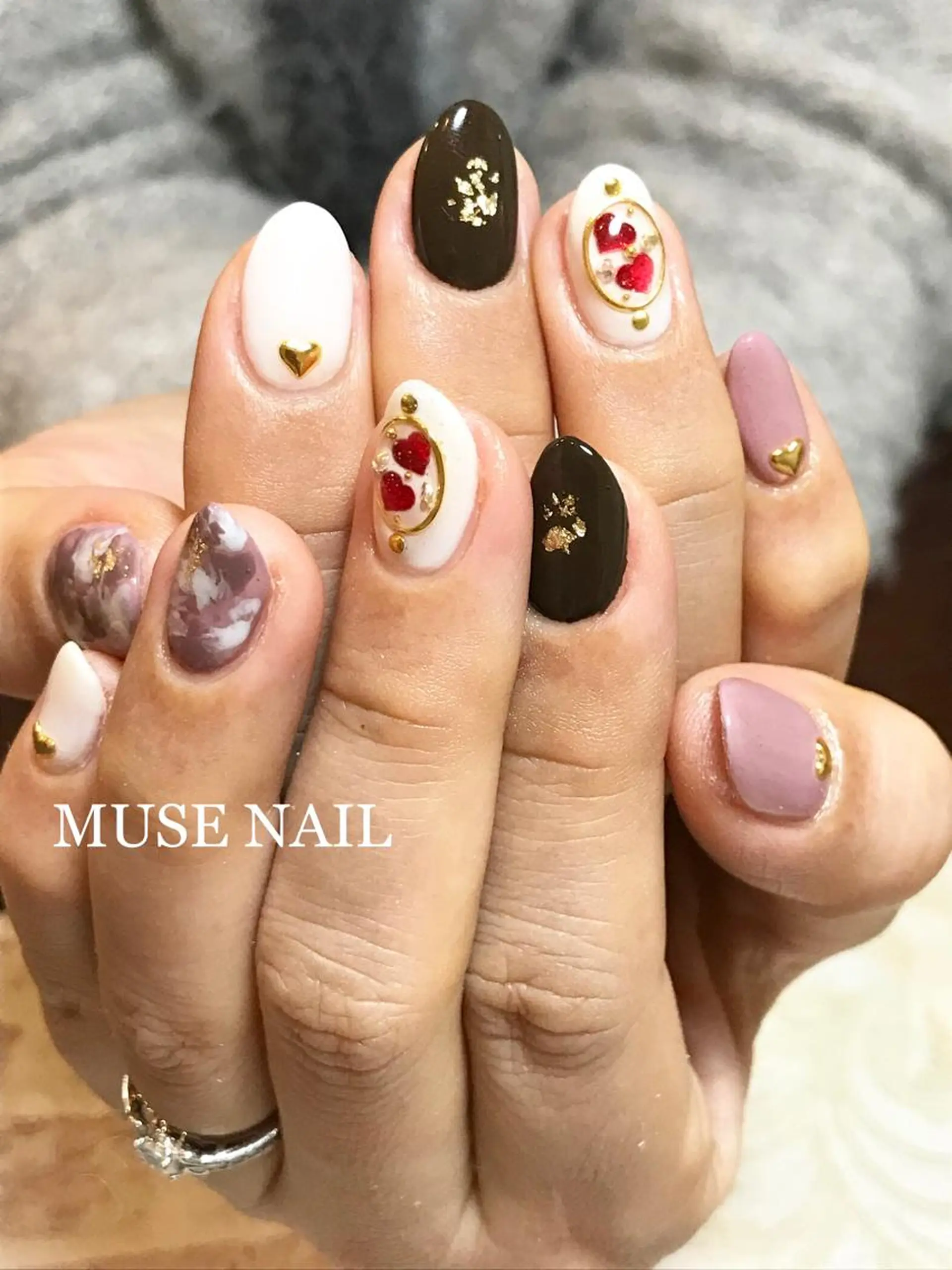 ネイル バレンタイン ハンドネイル jdn kayokoのネイルデザイン