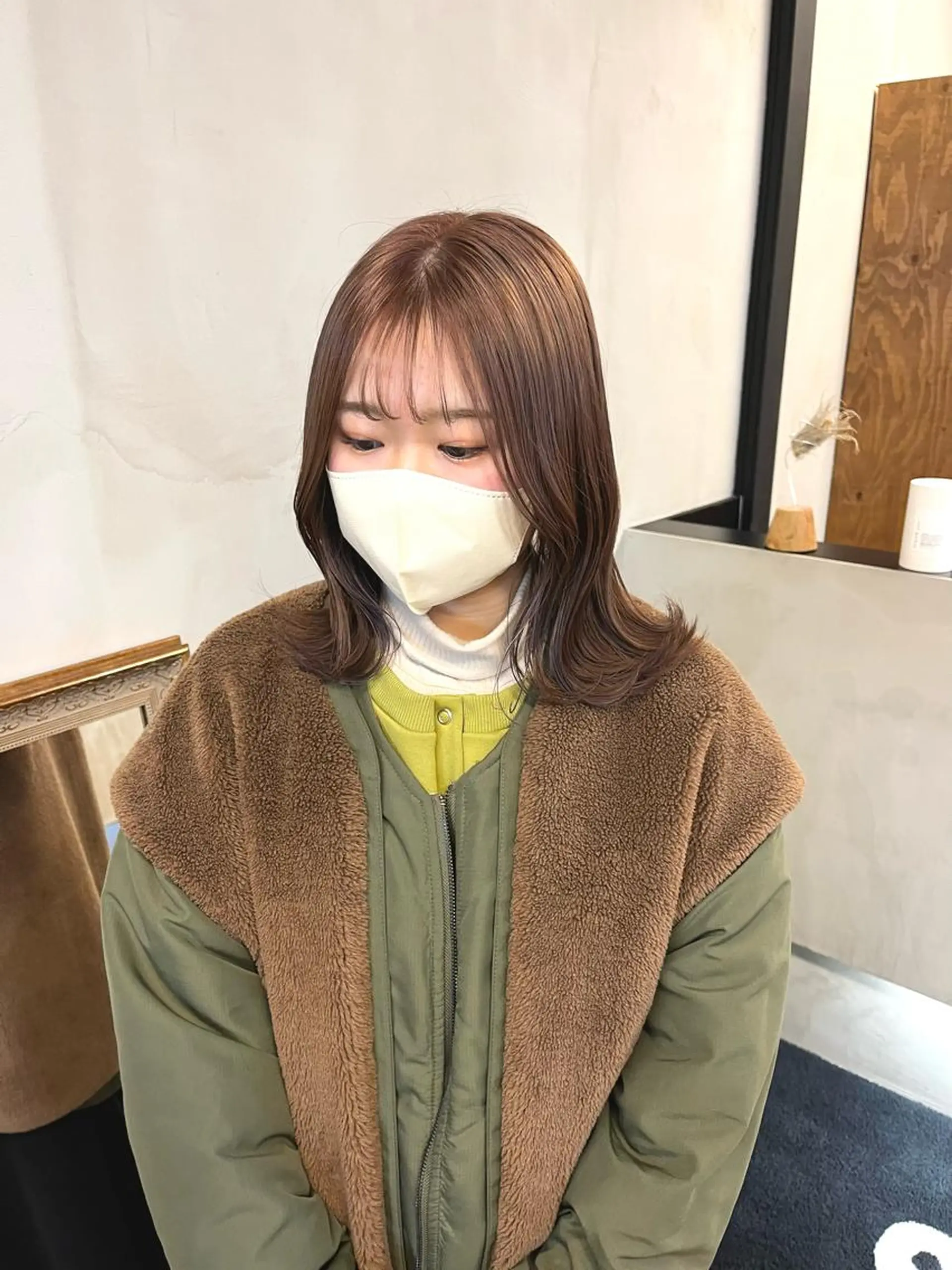 ミディアム カラー ブリーチ ena/ブリーチなし 透明感・レイヤー🎀のヘアスタイル