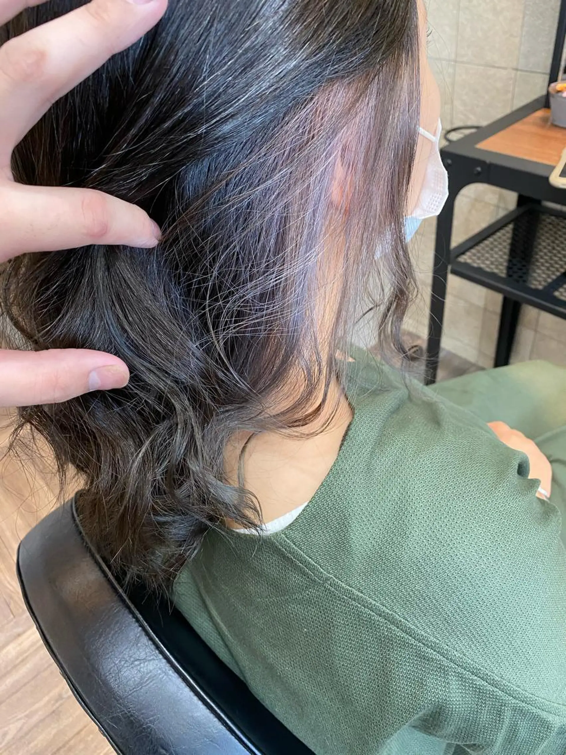 ミディアム カラー ヘアアレンジ イヤリングカラー Belle hair Design青野大貴のヘアスタイル