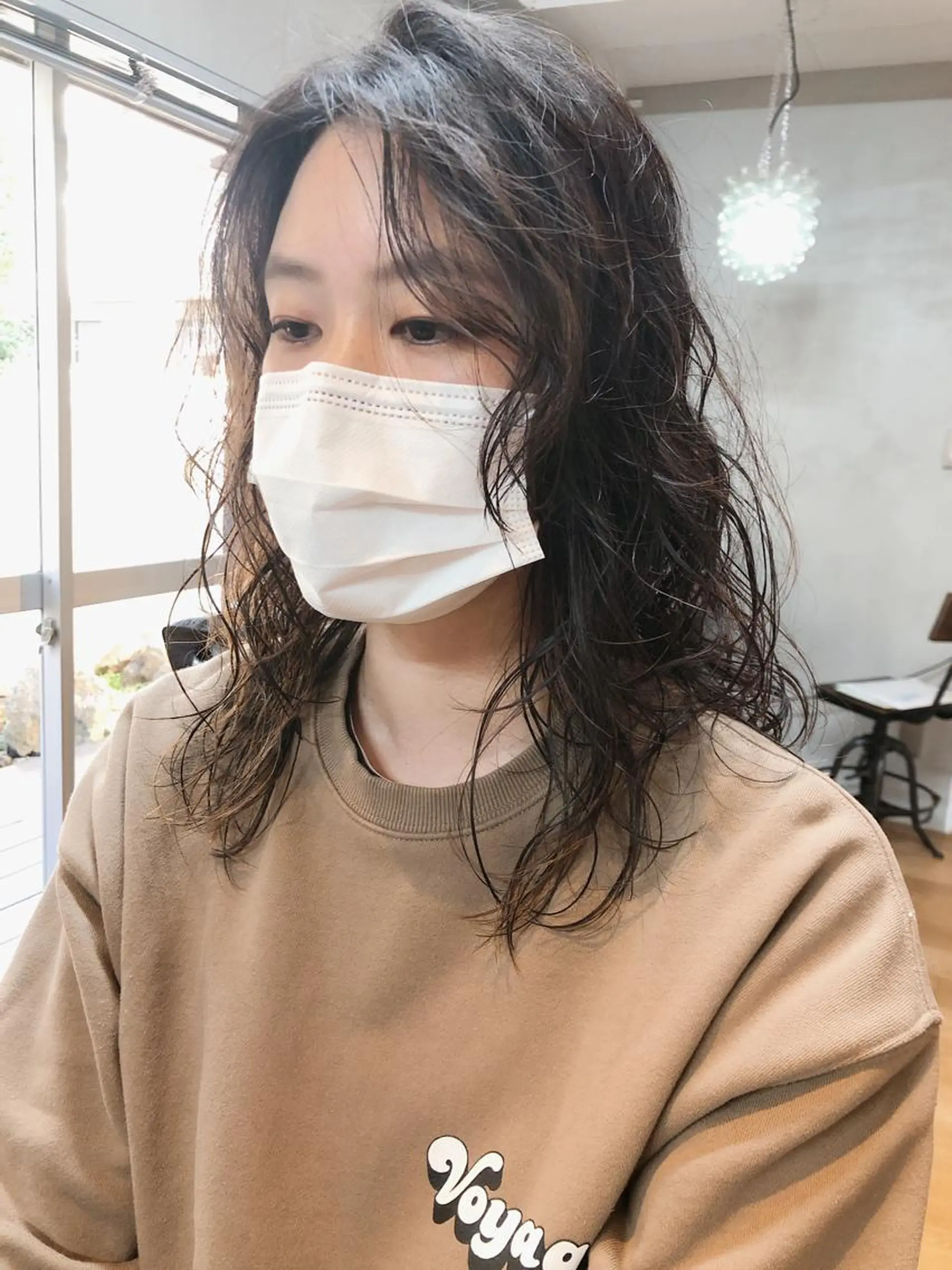 セミロング セミロングパーマ カット パーマ 伊藤 佳代子のヘアスタイル