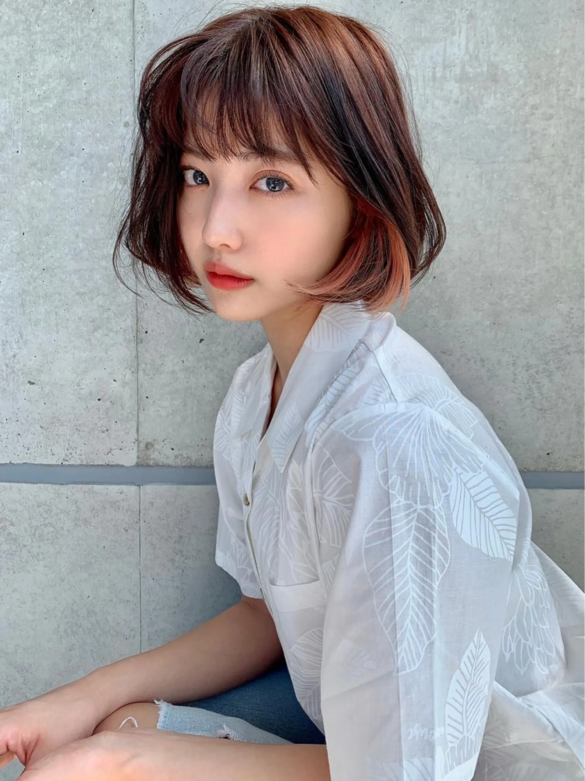 ショート カラー ヘアカラー トリートメント ヘッドスパ ヘアセット ⛄️冬の透明感 カラー⛄️大西のヘアスタイル