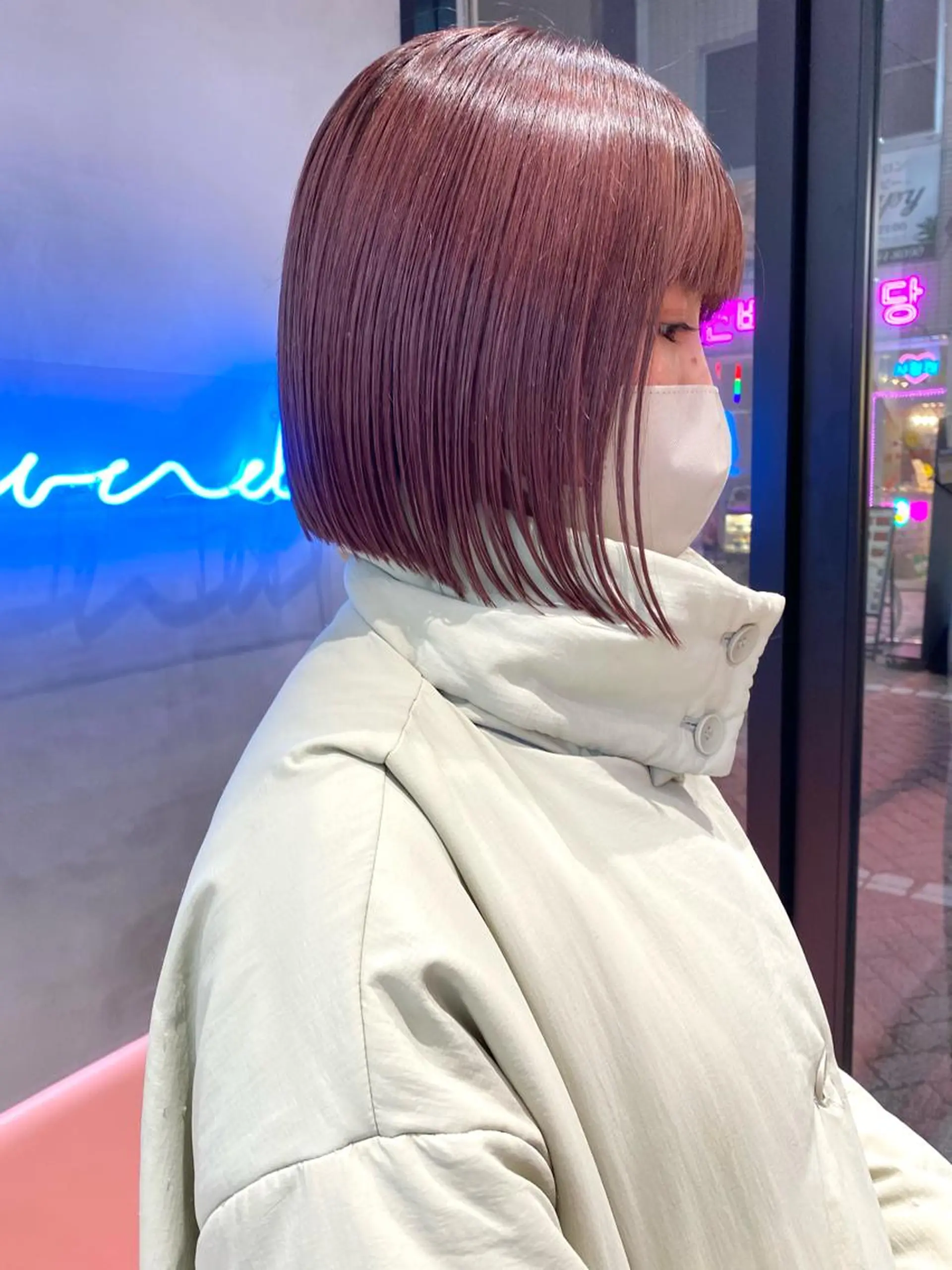 ミディアム カラー カット ヘアカラー トリートメント 顔周り/ブリーチなし /縮毛矯正🫧伊勢のヘアスタイル
