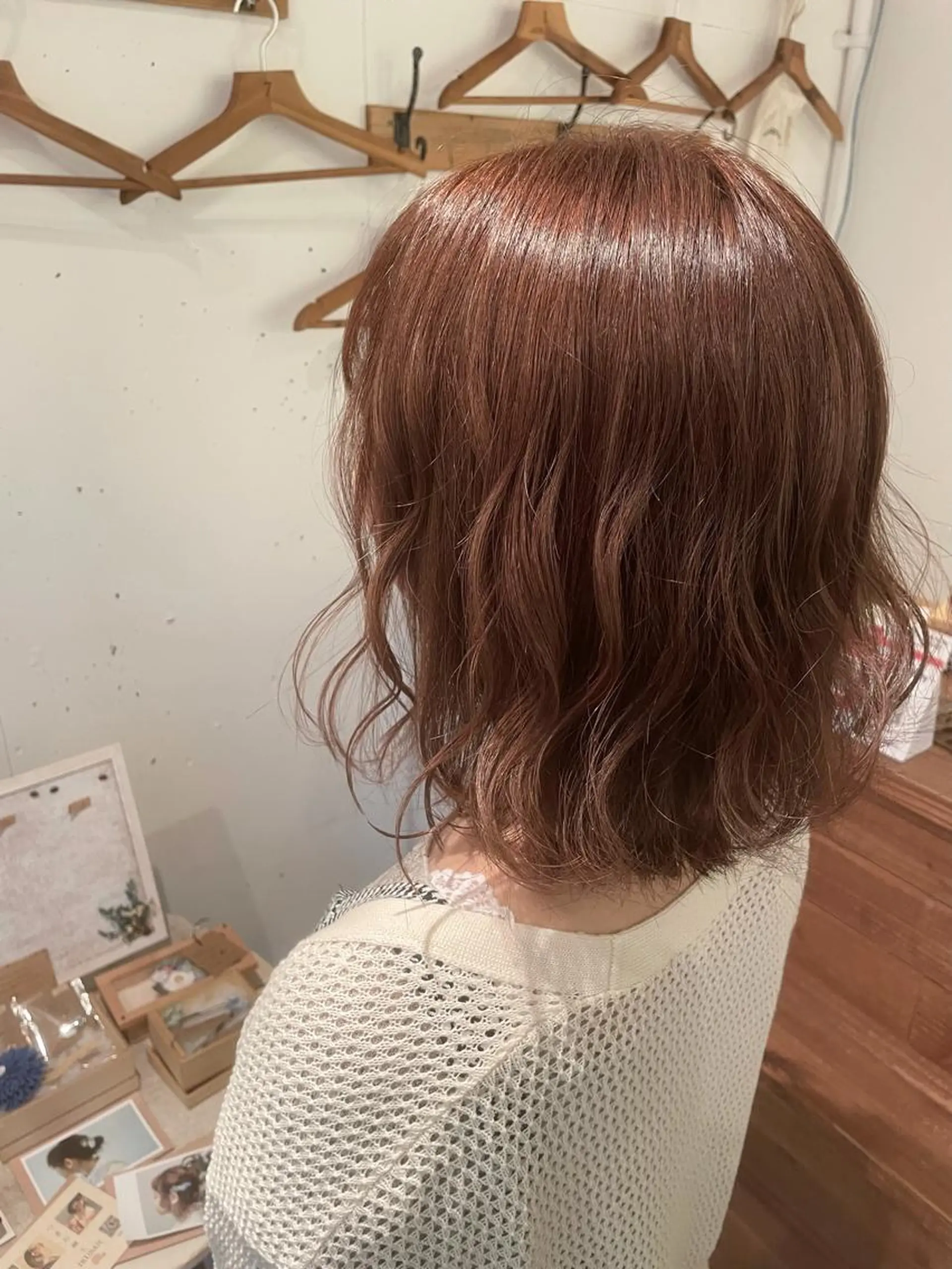 ミディアム カラー ヘアアレンジ ヘアカラー 鴫原 亜弥のヘアスタイル
