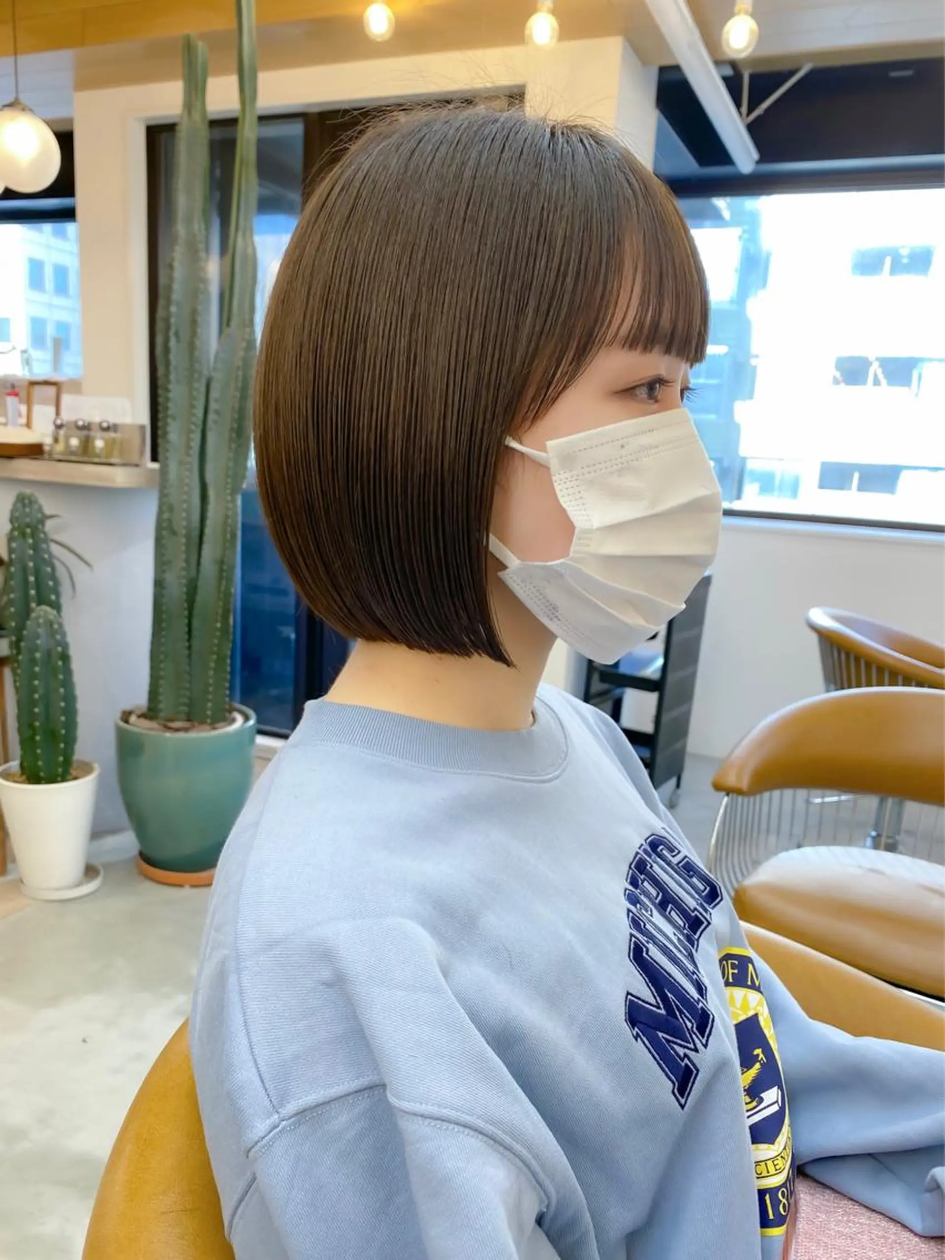 ショート カラー ボブ ♥️ボブ韓国風ヘア ♥️久保田夢美のヘアスタイル