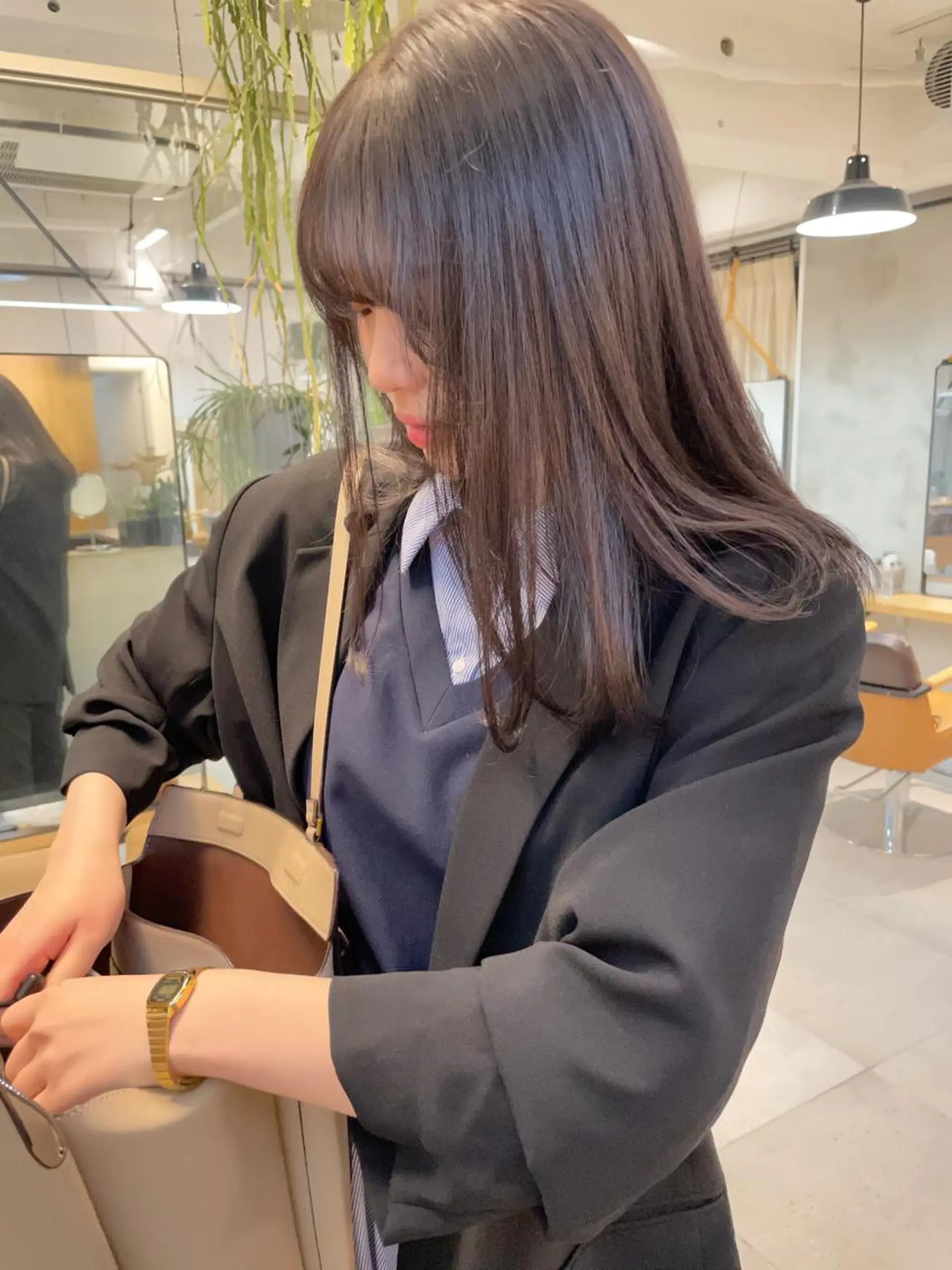 ロング 小顔レイヤー×コンパ クトボブ/林隆平のヘアスタイル