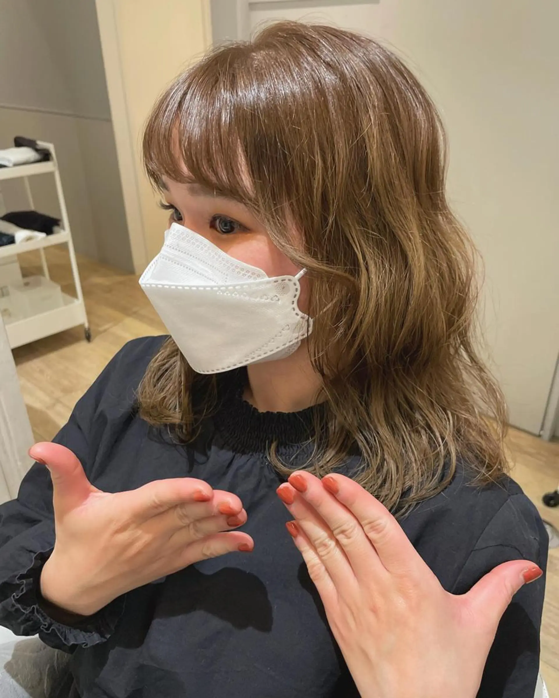 ミディアム カラー パーマ ヘアアレンジ メンズ キッズ ネイル マツエク・マツパ アッシュ アッシュブラウン ブラウンカラー カラーマツエク ブラウン 🫧垢抜けヘア🫧 SHIORIのヘアスタイル