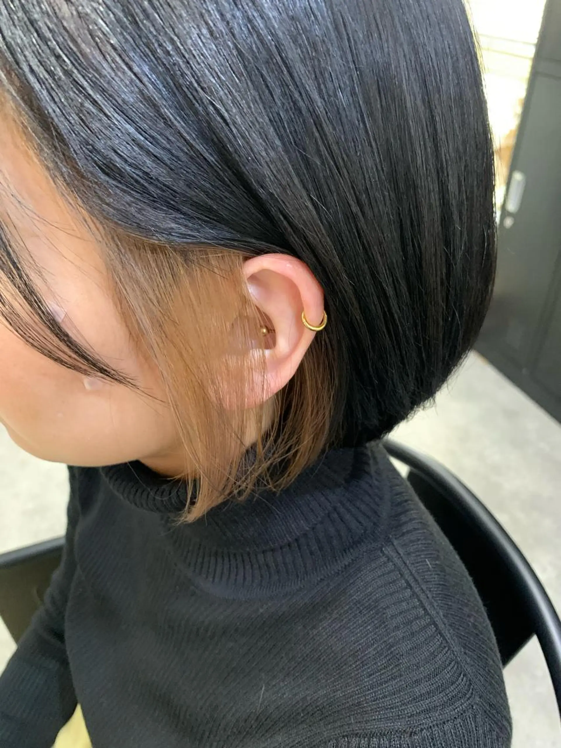 ショート カラー アディクシーカラー アッシュ バレイヤージュ ミストバング ベージュカラー ヘアカラー トリートメント ヘアセット 髪質改善色素改善特化 keiのヘアスタイル