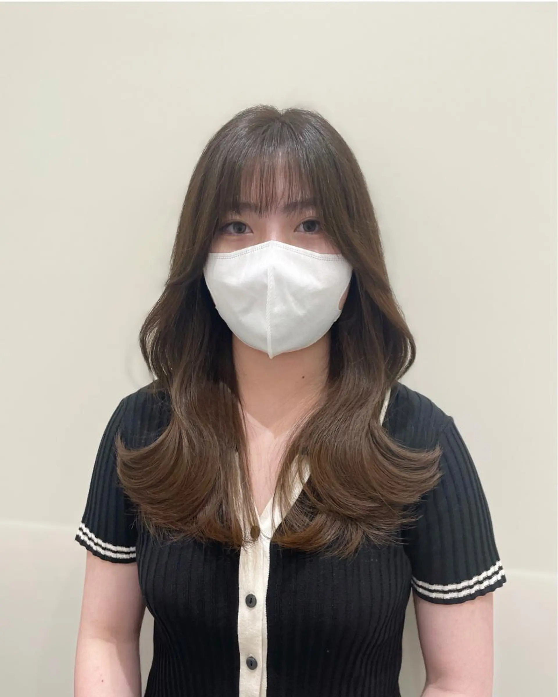 セミロング 韓国風ヘア レイヤーカット カット ヘアカラー トリートメント ❤︎︎韓国ヘア❤︎︎ 𝑺𝒉𝒊𝒉𝒐のヘアスタイル