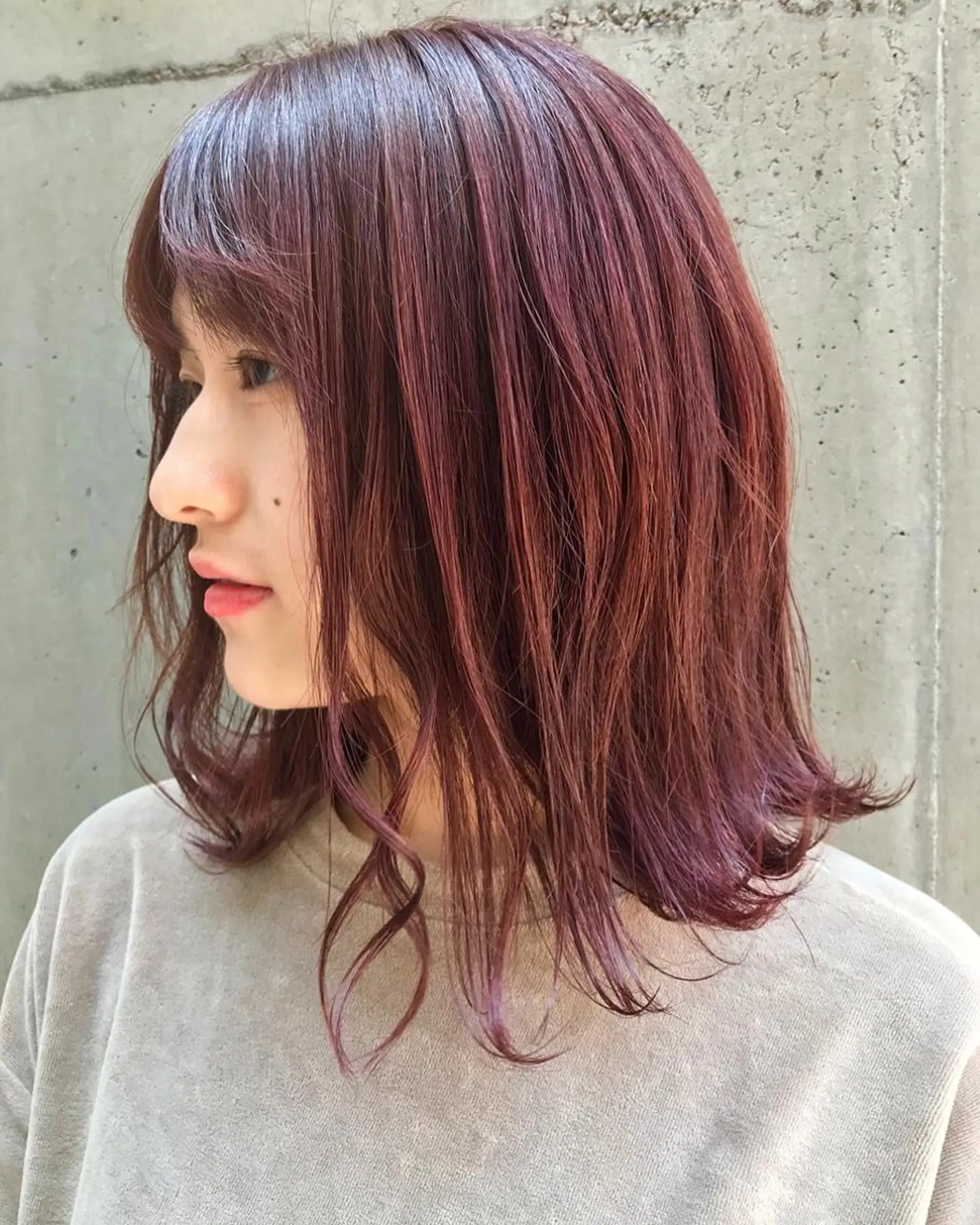 ミディアム カラー sand&rose所属・逗子葉山 ナオイカイラのヘアスタイル