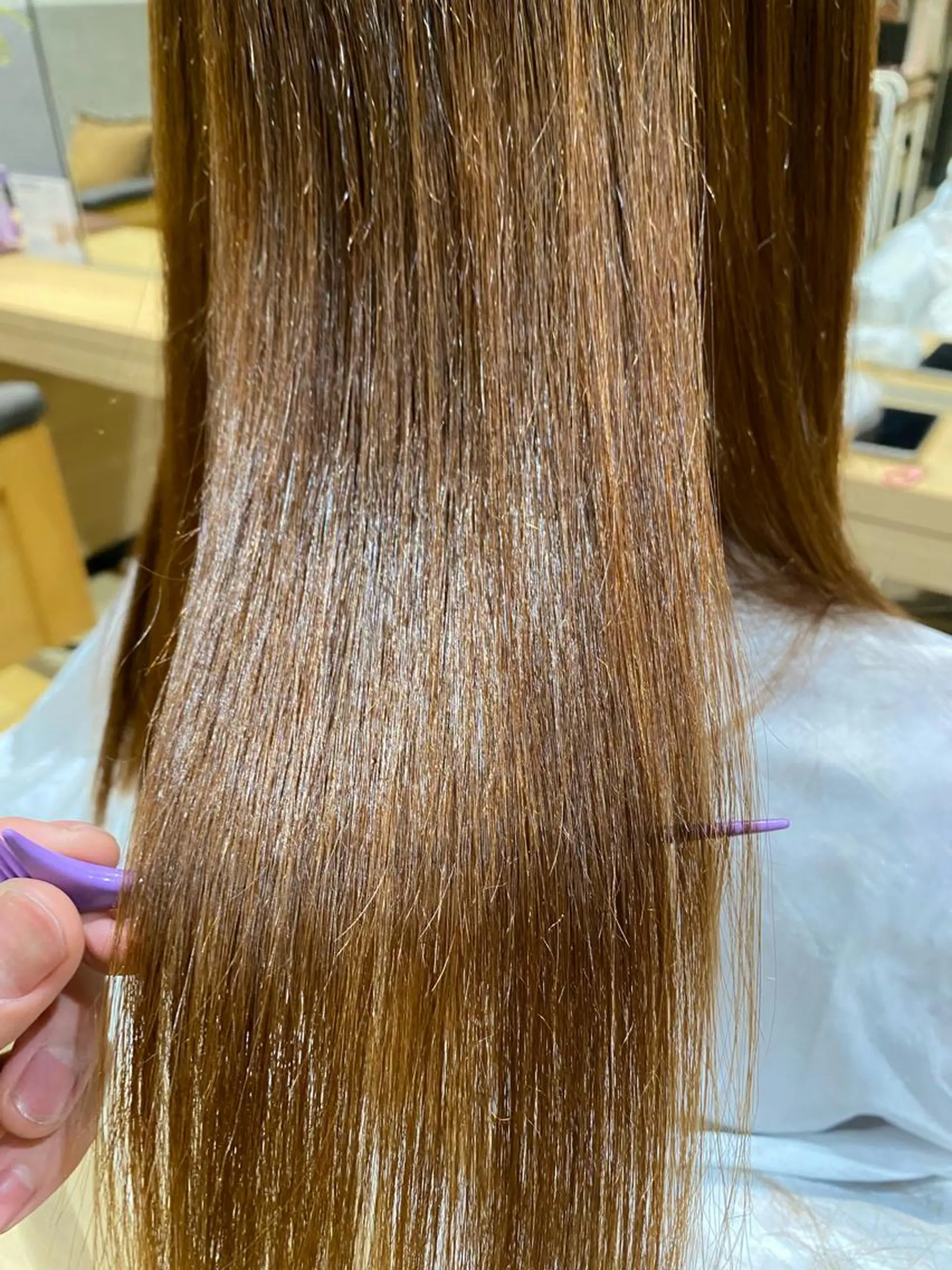 ロング カット 縮毛矯正 トリートメント 韓国風・ブリーチなし ・あり後藤 一斗店長のヘアスタイル