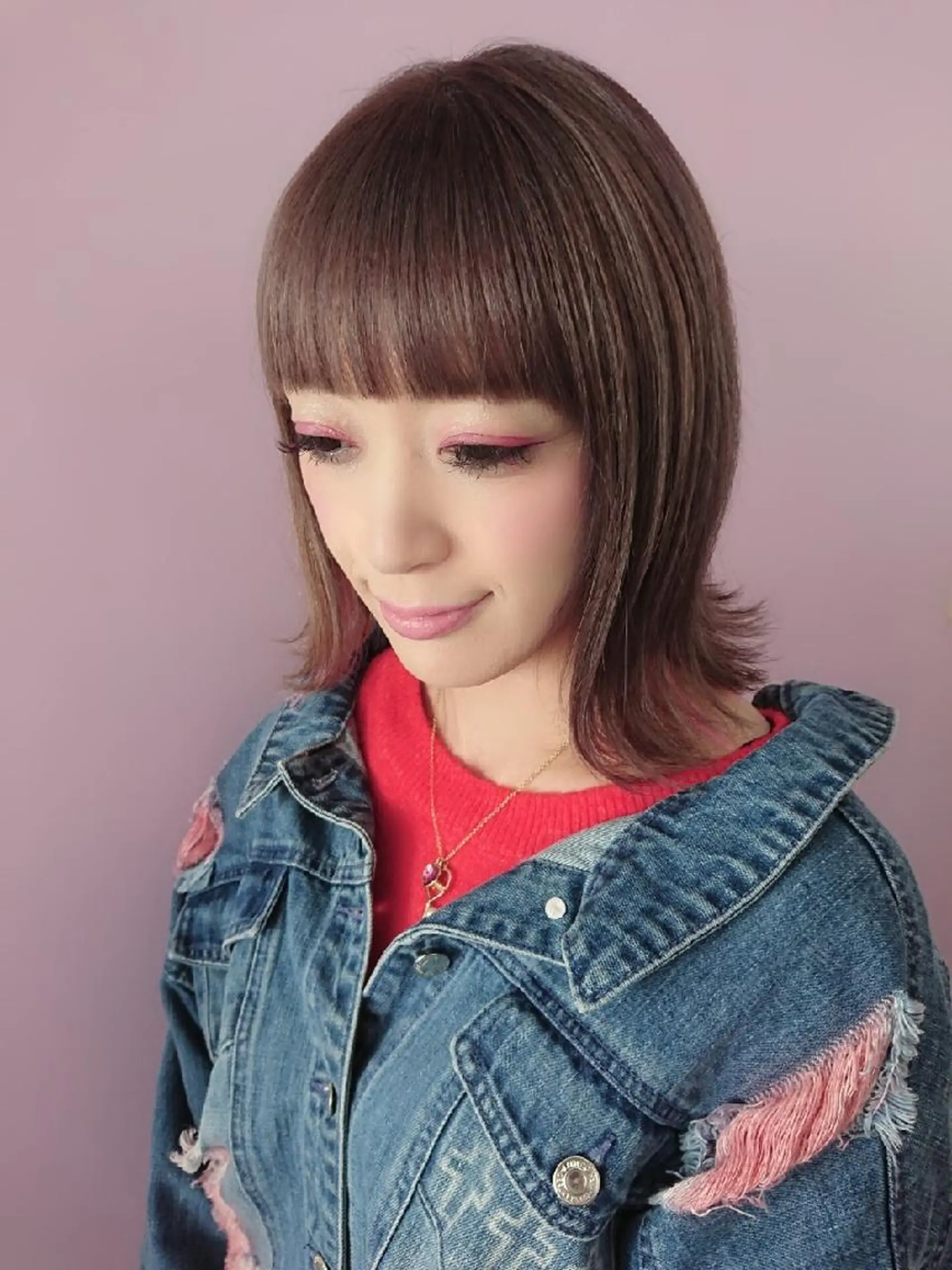 ミディアム カラー ヘアアレンジ ベージュカラー ナカシマ  アユミのヘアスタイル