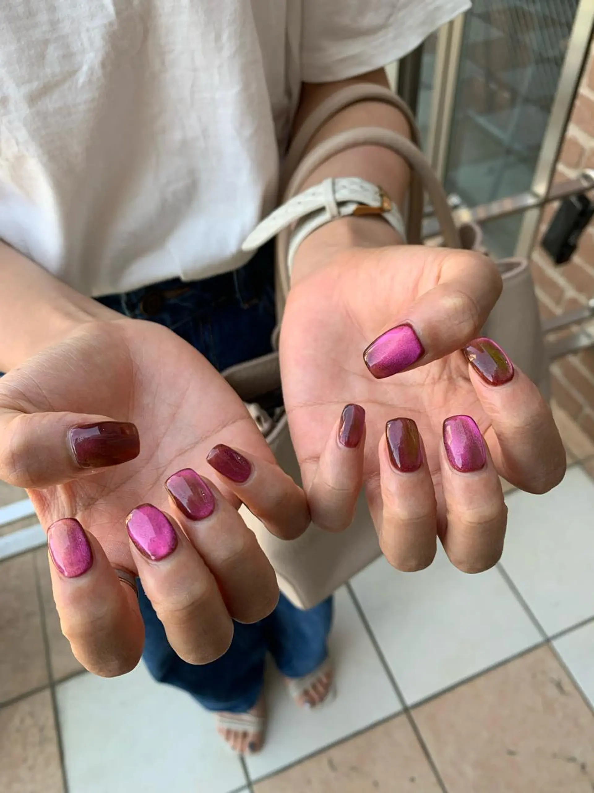 ネイル マグネットネイル YUKIMO🍎名駅 /ニュアンスのネイルデザイン