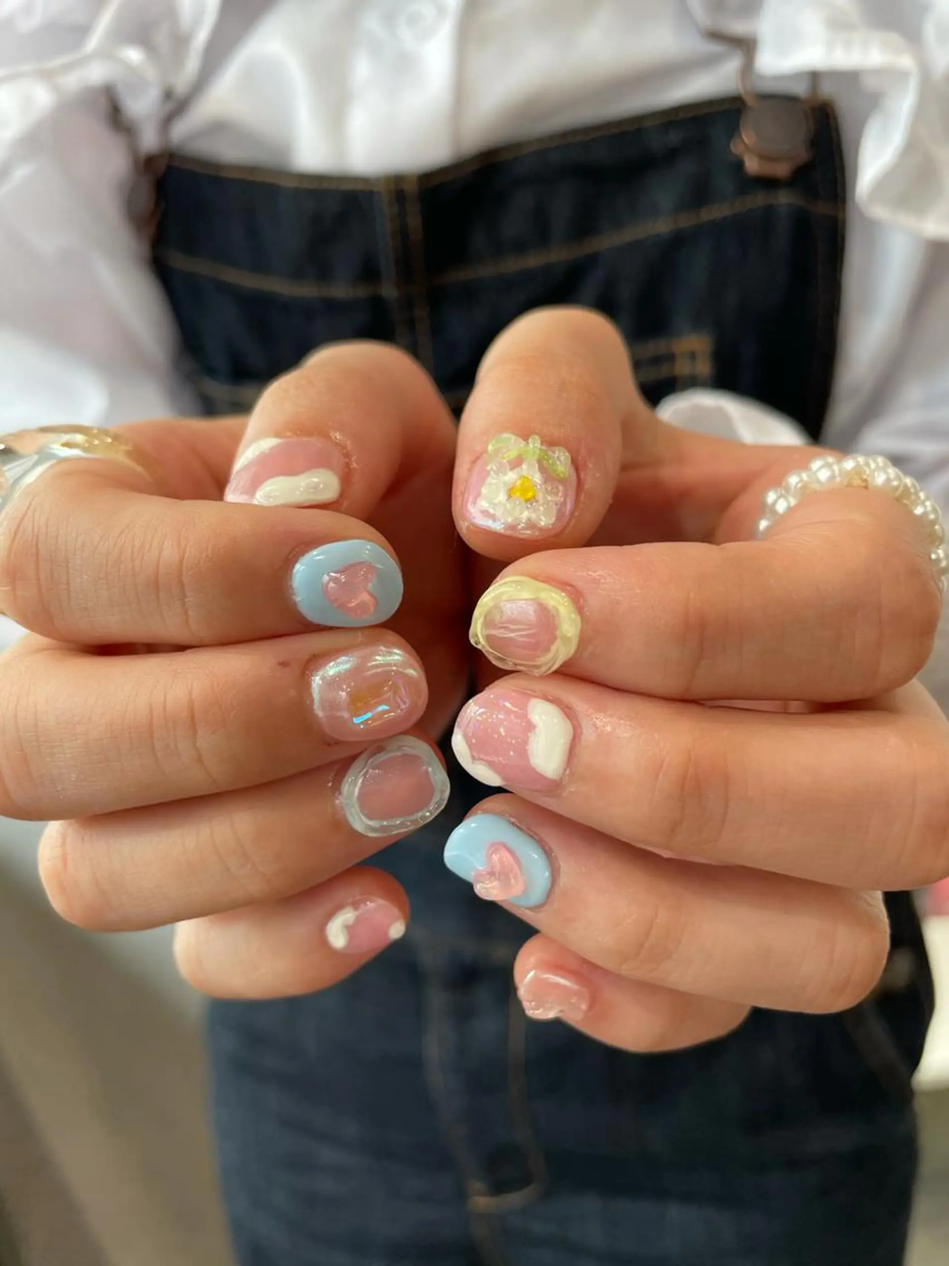 ネイル パステルネイル ピンク ハンドネイル ナチュラル透明感🌱 小山美樹子のヘアスタイル