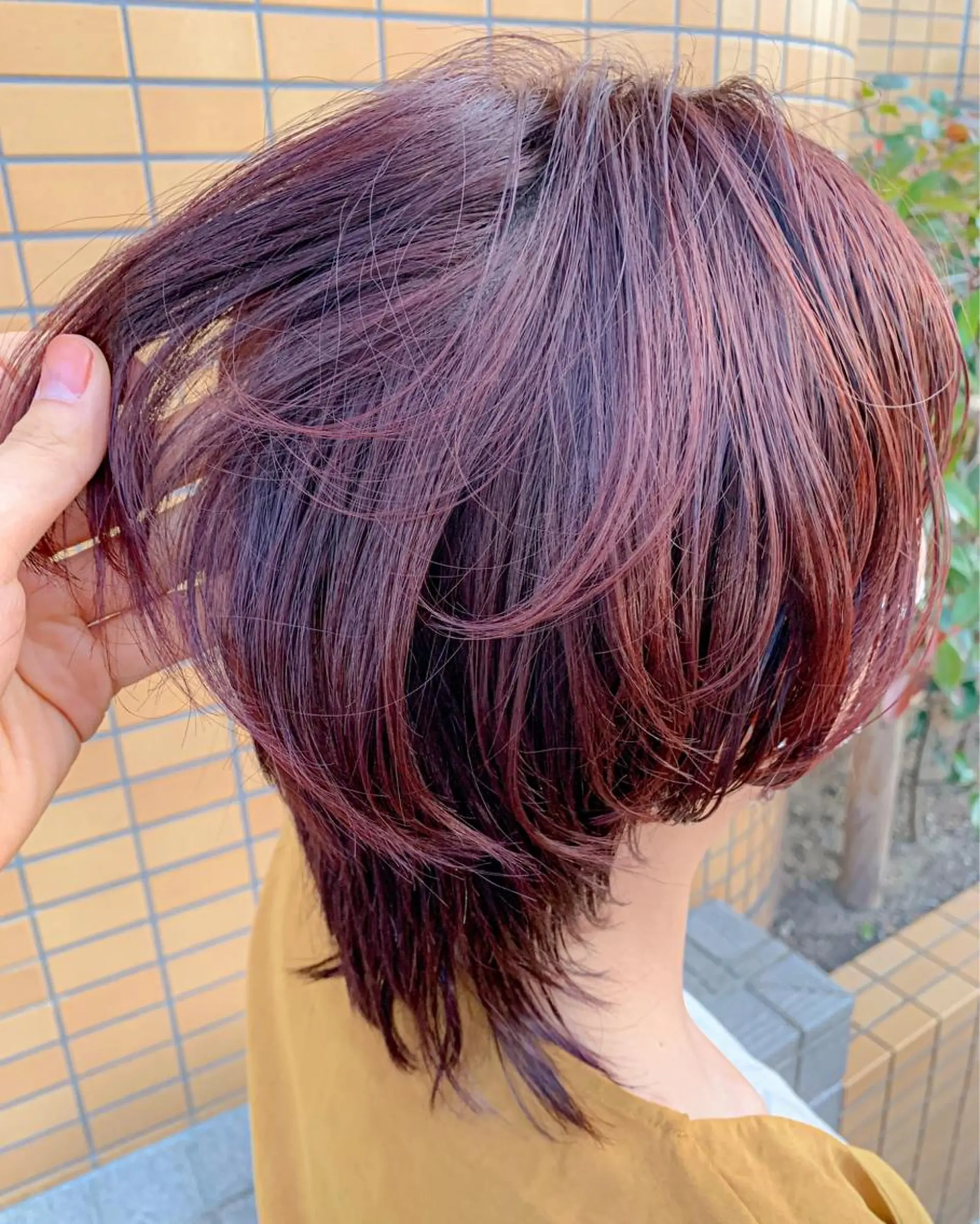 ショート カラー ヘアアレンジ ブリーチ ブリーチなしカラー メンズパーマ職人 加藤 弘貴のヘアスタイル