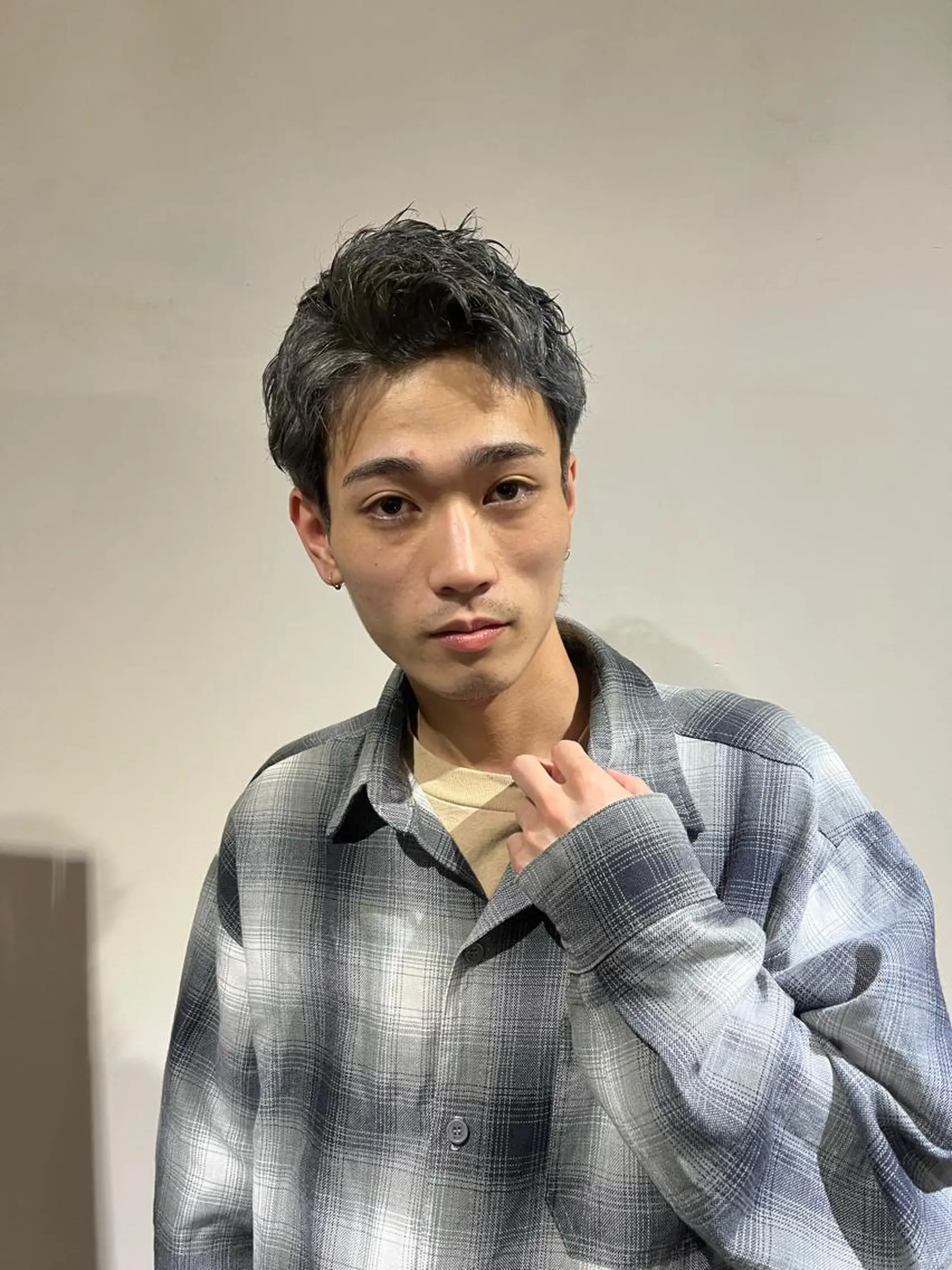 ショート カラー パーマ メンズ アイブロウ メンズアイブロウ 京都駅メンズカット/ パーマ/Keigoのヘアスタイル