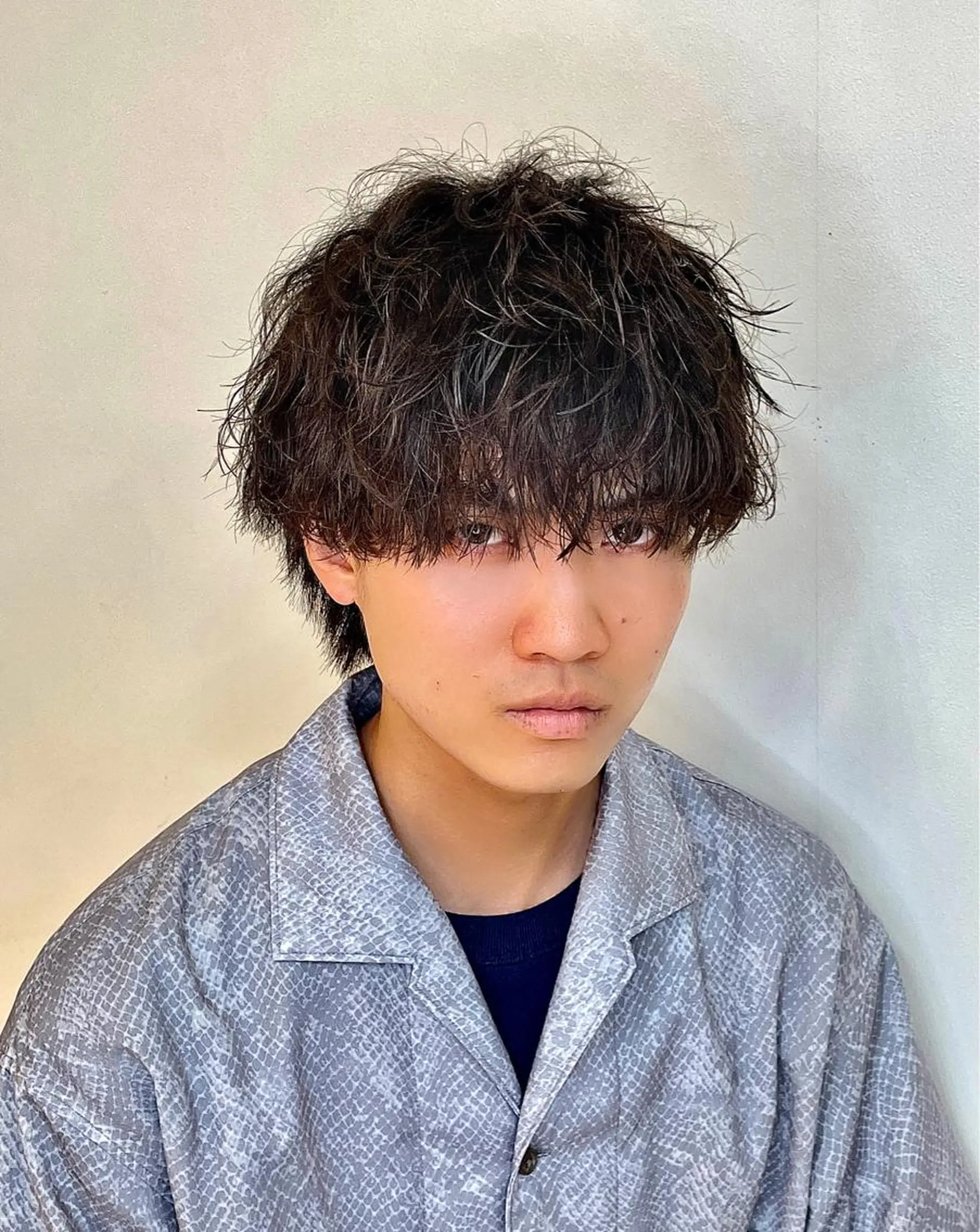 ショート パーマ メンズ 静岡/草薙パーマ メンズバレイヤージュのヘアスタイル