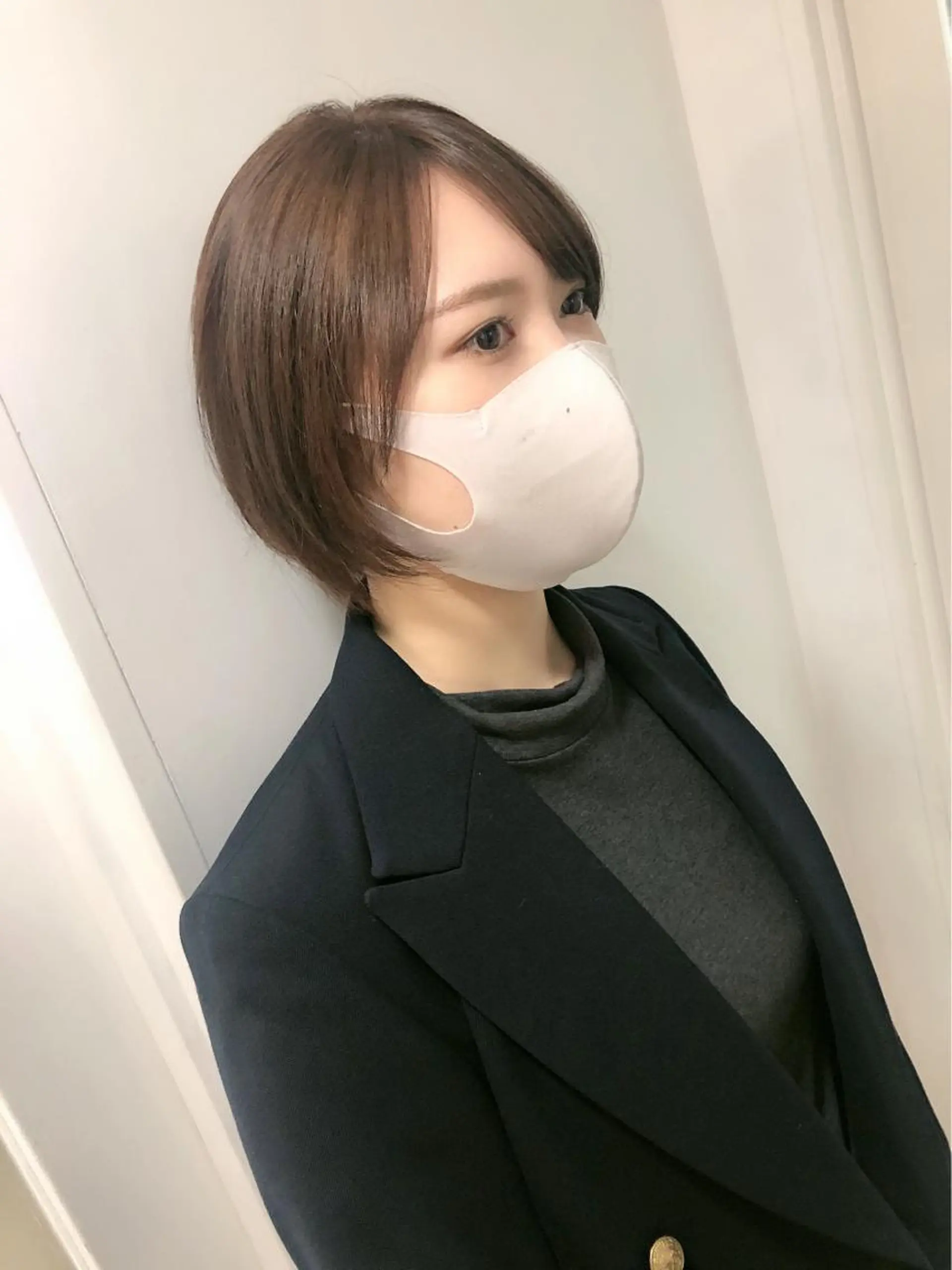 ショート ボブ カット ヘアカラー トリートメント 千崎 聖太のヘアスタイル