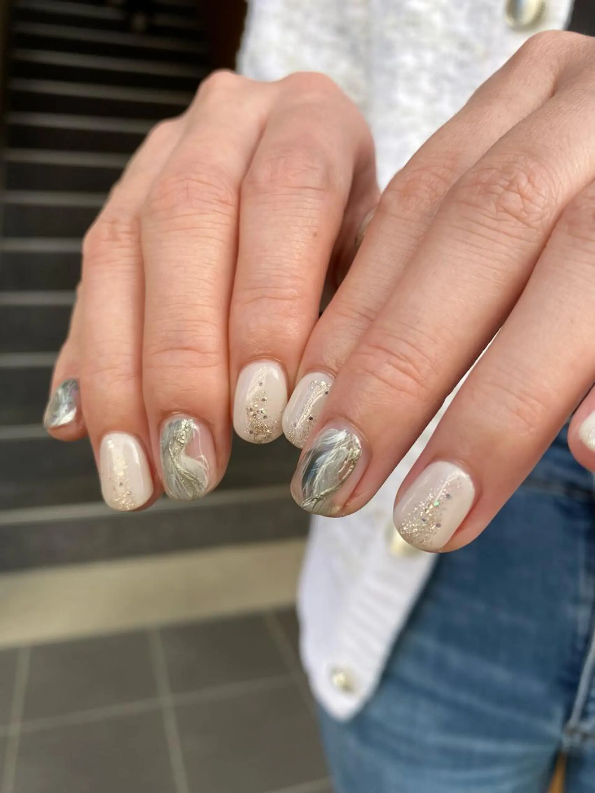 ネイル ハンドネイル 草加ニュアンスネイル 🌚hersのネイルデザイン