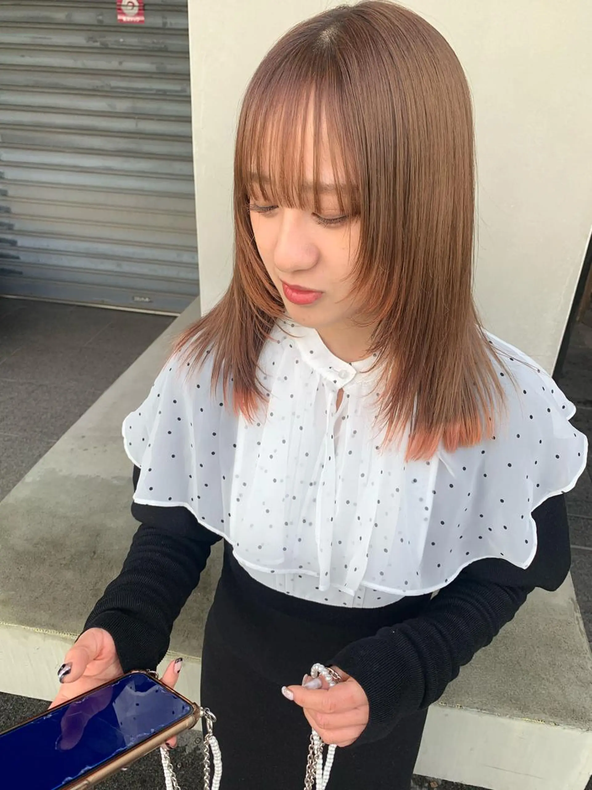 ミディアム カラー ヘアカラー ブリーチ/アレンジ 天満/chihiroのヘアスタイル