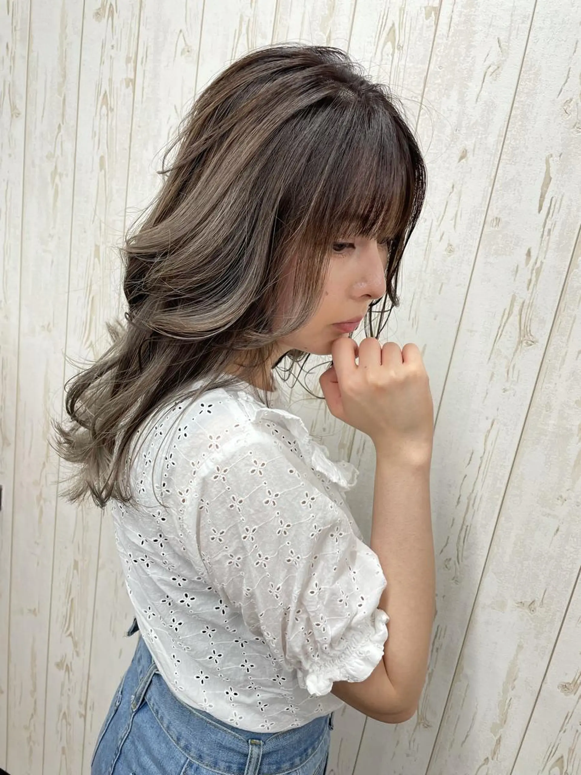 ロング カラー バレイヤージュ ブリーチ レイヤーカット カット ヘアカラー AN'TIA小作所属・AN'TIA小作代表 ⭐︎kazuma⭐︎のヘアスタイル