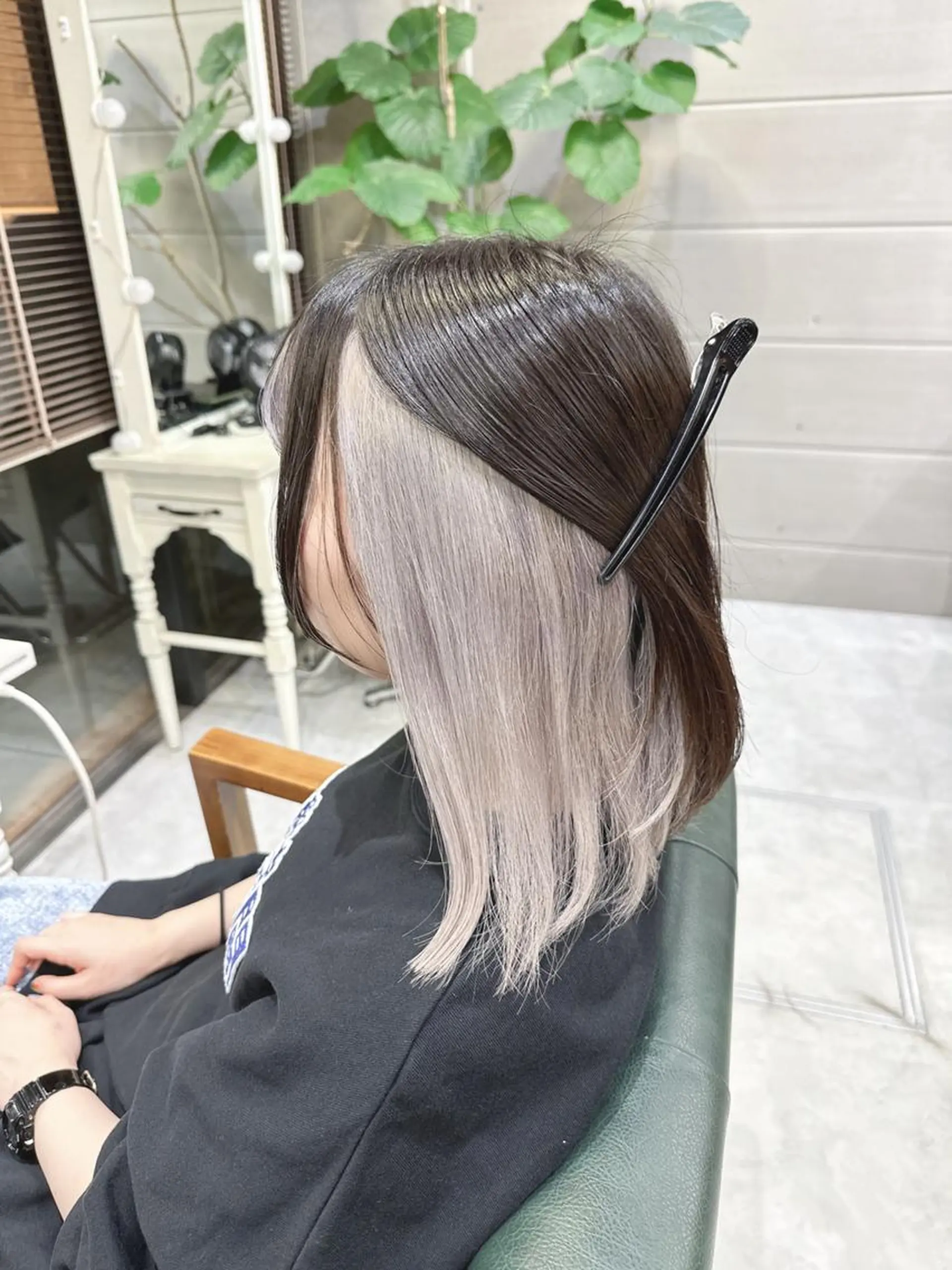 セミロング カラー ヘアアレンジ モテ髪透明感❤️ デイズヘアカラーのヘアスタイル