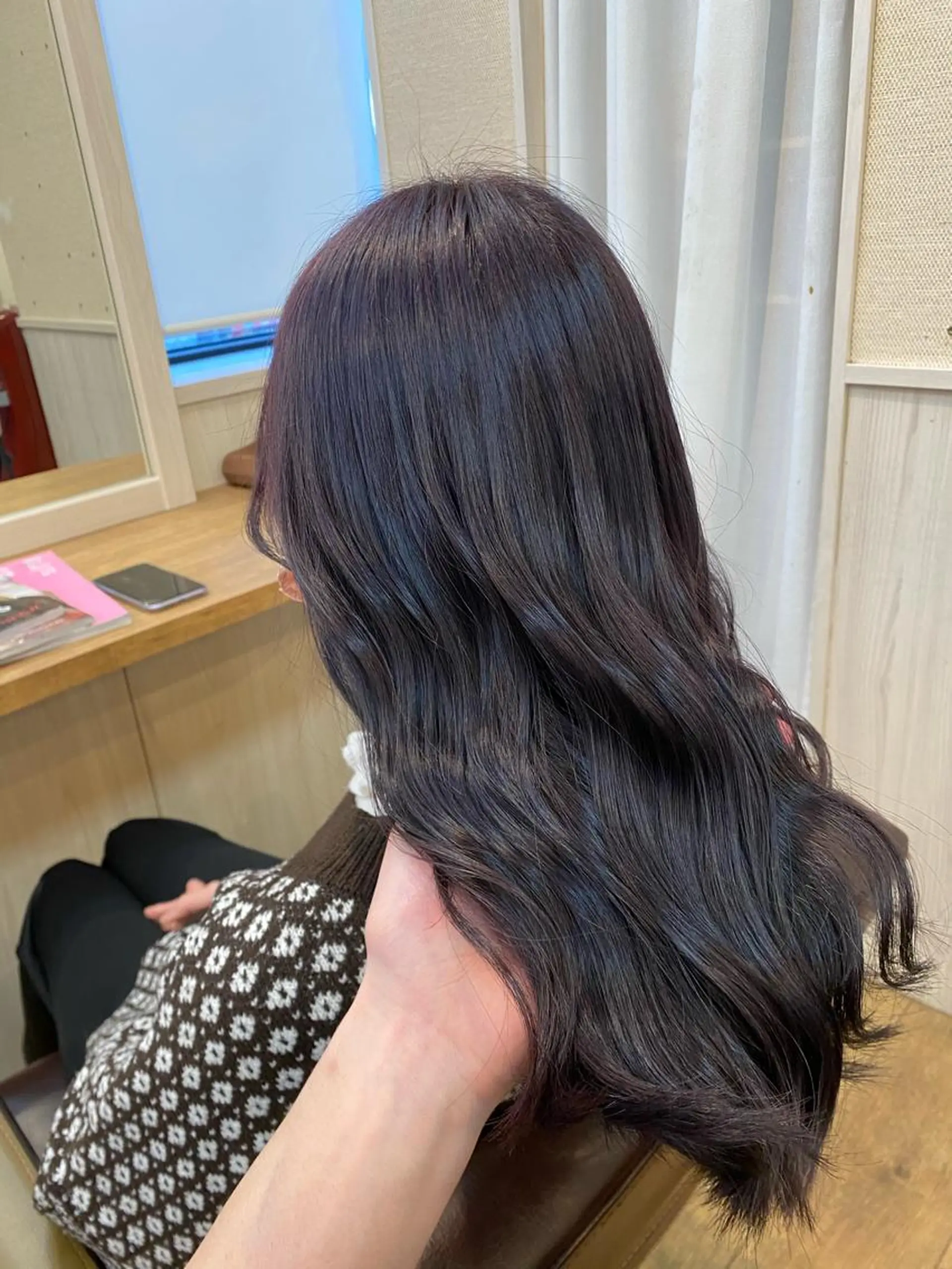 セミロング カラー バイオレットカラー カット ヘアカラー トリートメント NUMBER 天王寺YUYAのヘアスタイル