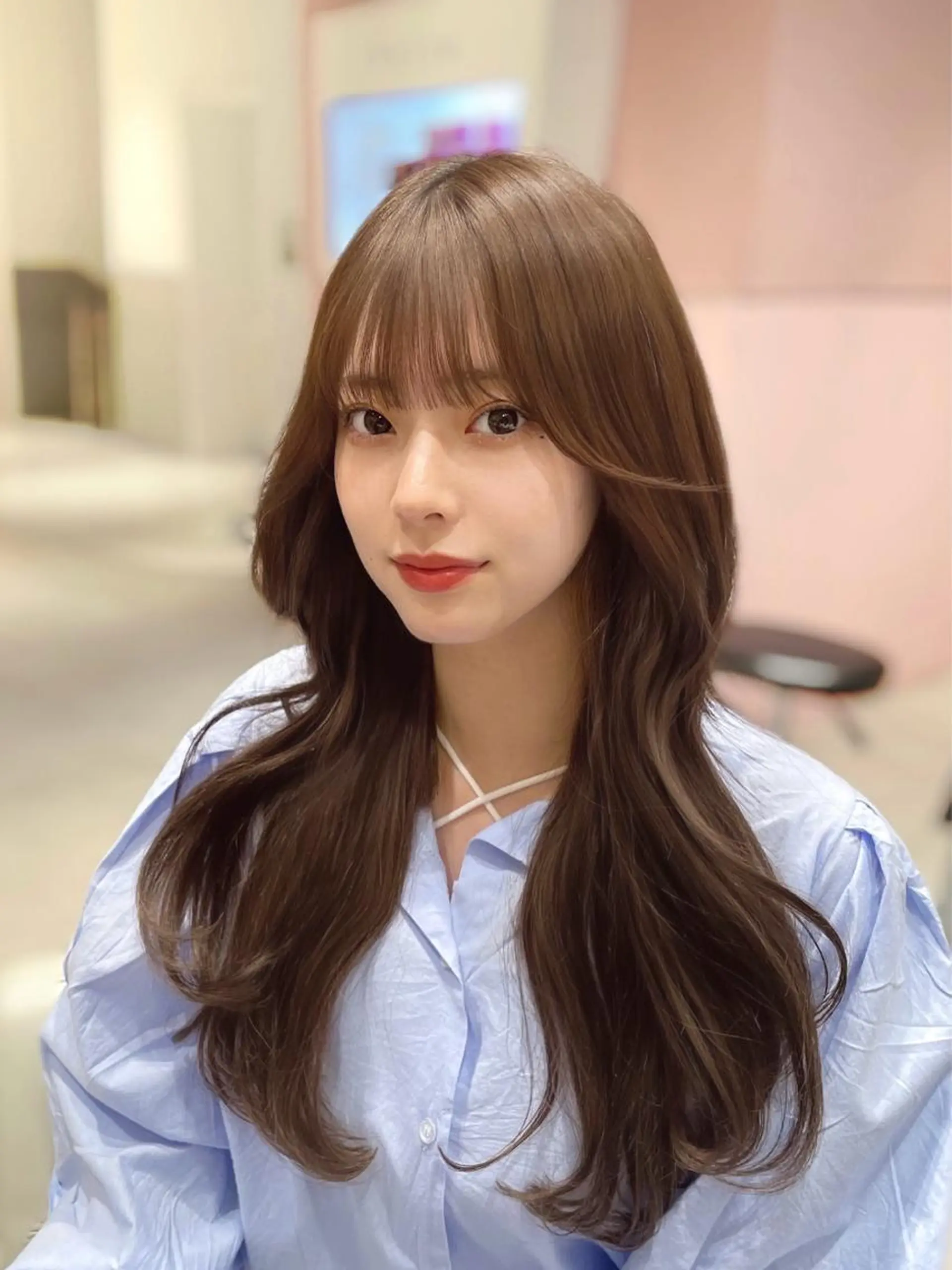 ロング カラー ヘアアレンジ 🤎小顔レイヤー /ベージュ🤎友香のヘアスタイル