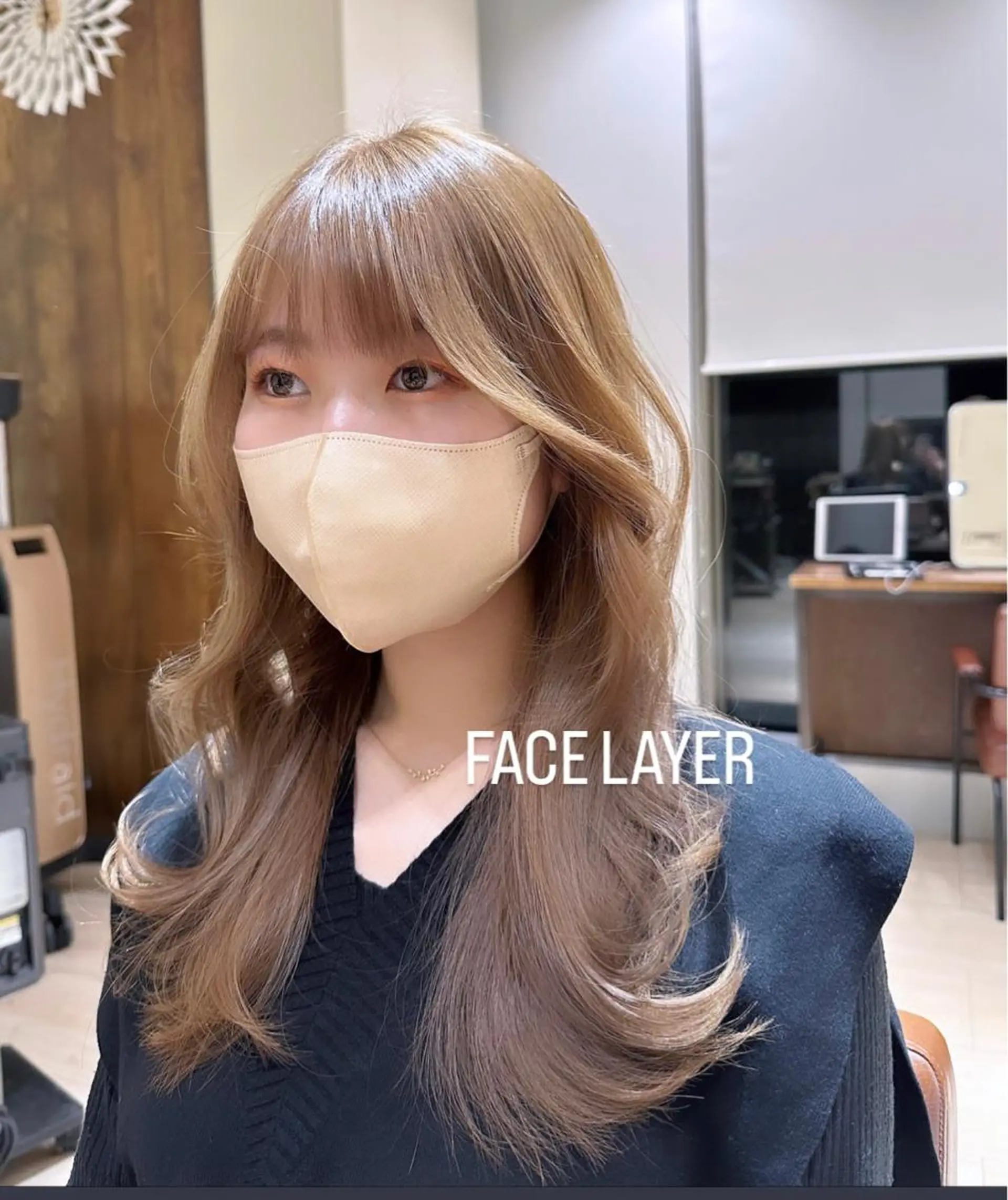 セミロング カラー ニュアンスパーマ/ フェザーパーマ/平木のヘアスタイル