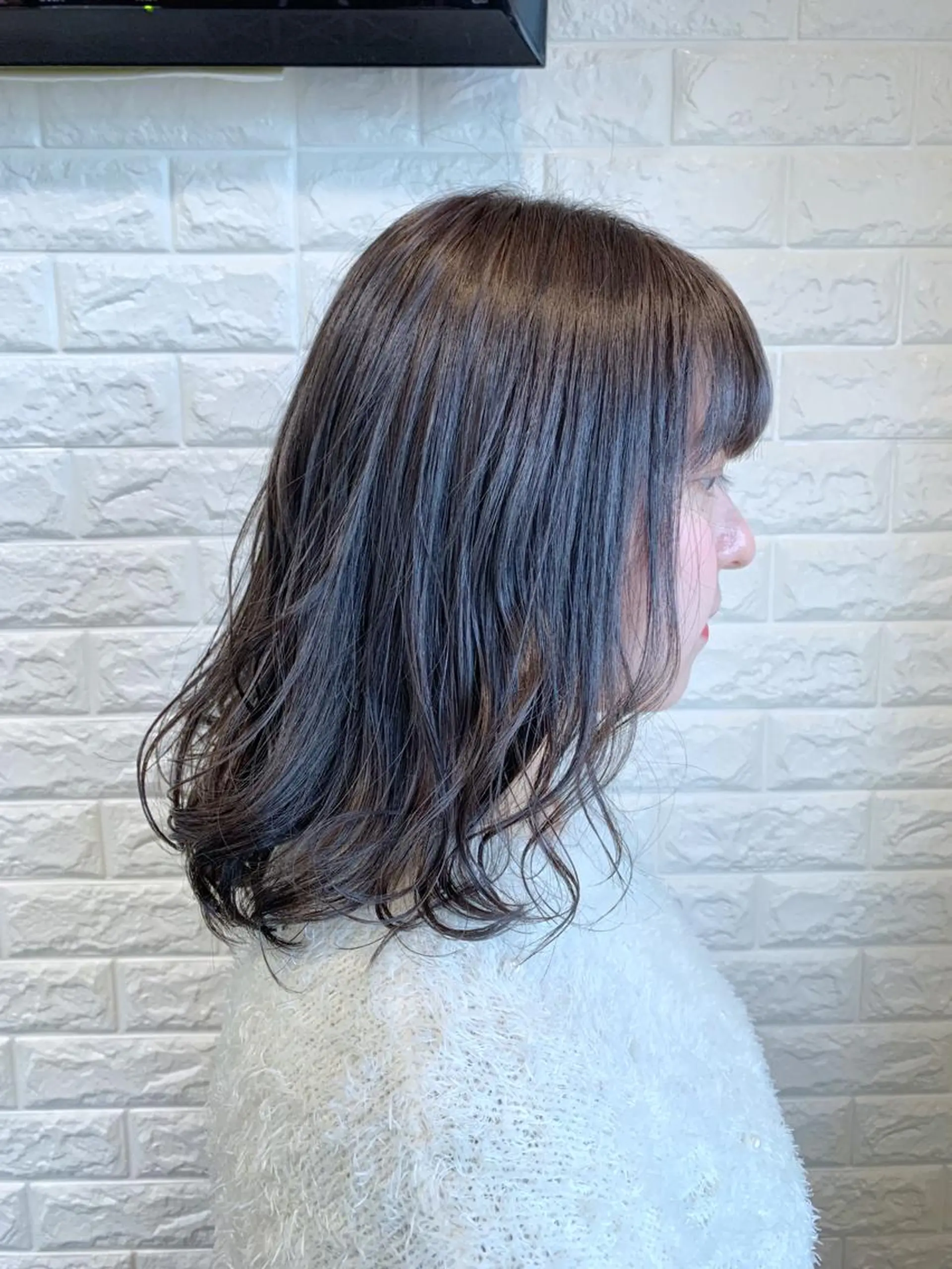 ミディアム カラー ヘアアレンジ アッシュ アッシュブラウン ブラウンカラー 🌿‬ ܸAir 透明感🌱西村知佳のヘアスタイル