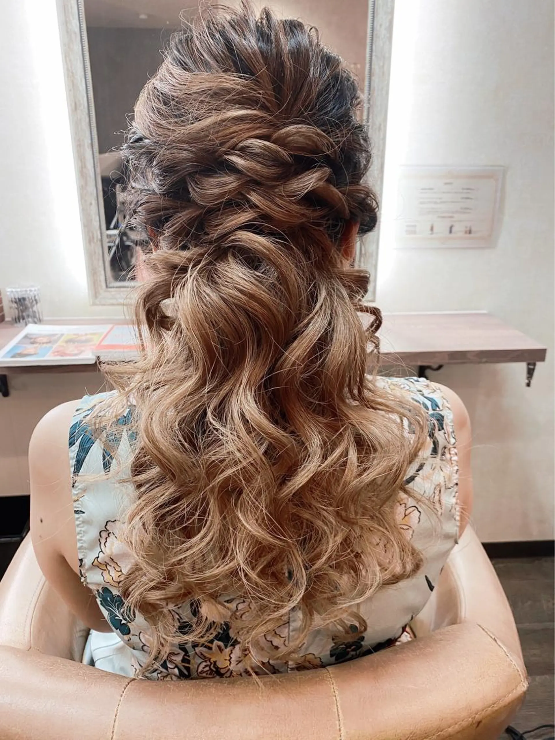 ヘアアレンジ ハーフアップ ポニーテール 田井中 悠紀のヘアスタイル